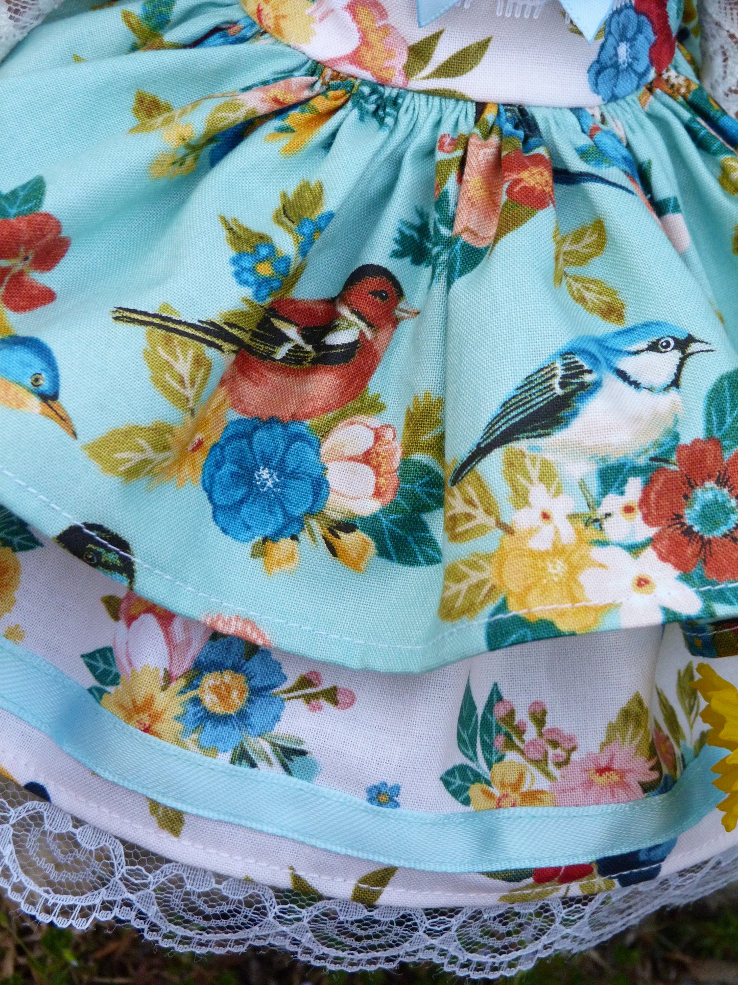 Birds & Blooms Spring Outfit Handmade to fit 14.5 Inch Ruby Red Fashion Friends Doll