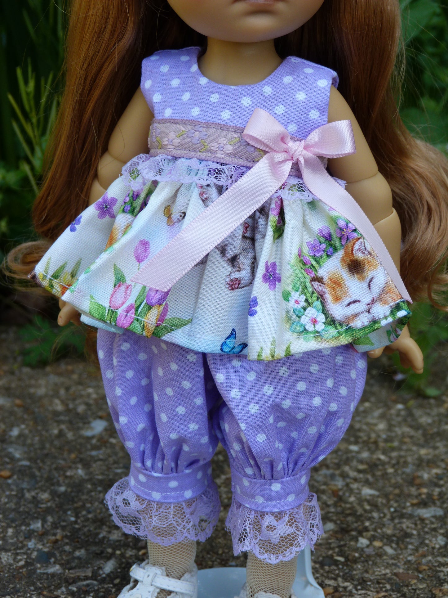 Spring Kitten Outfit Handmade to fit 11 Inch Dumpling Meadowdoll