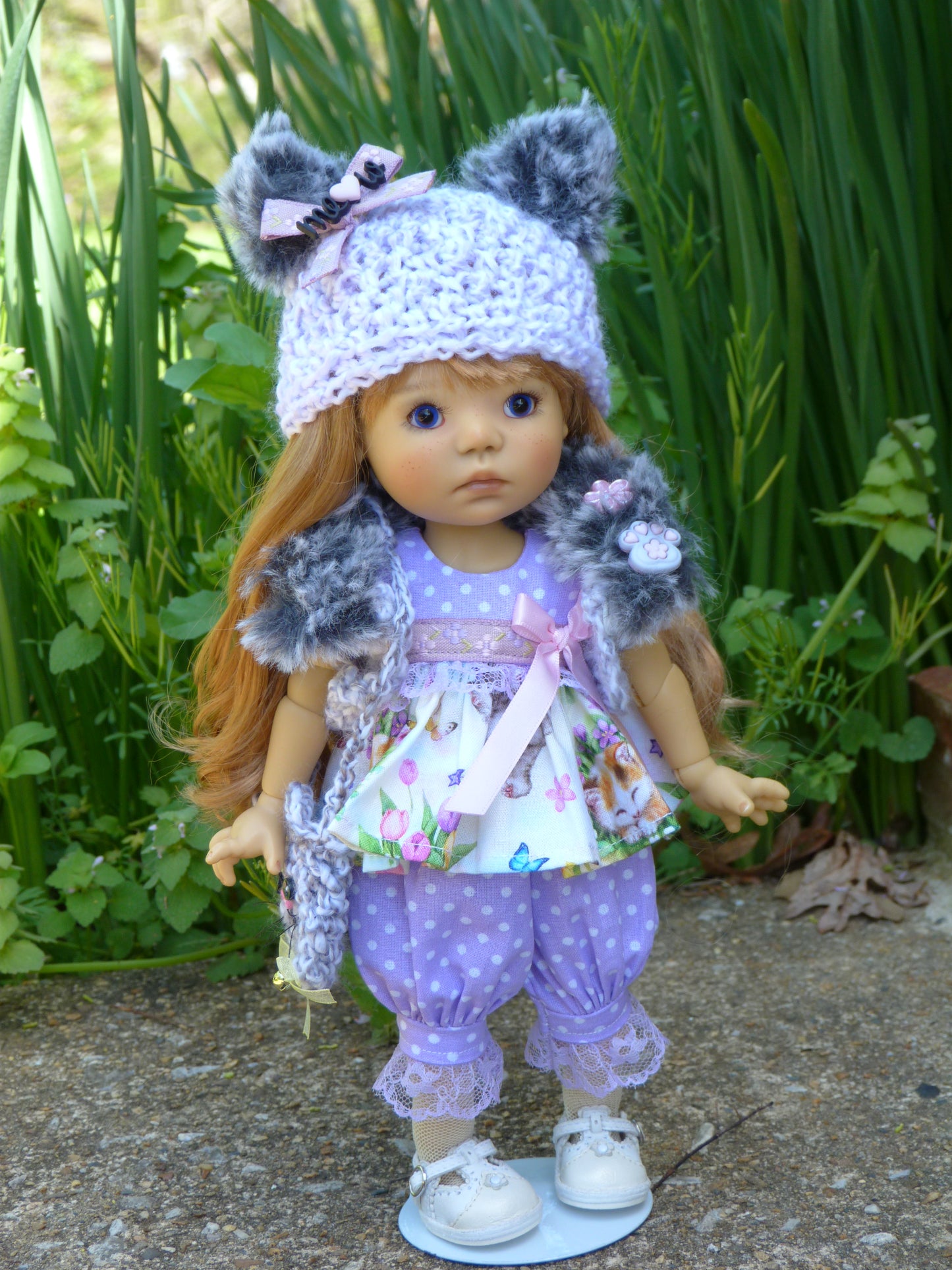 Spring Kitten Outfit Handmade to fit 11 Inch Dumpling Meadowdoll