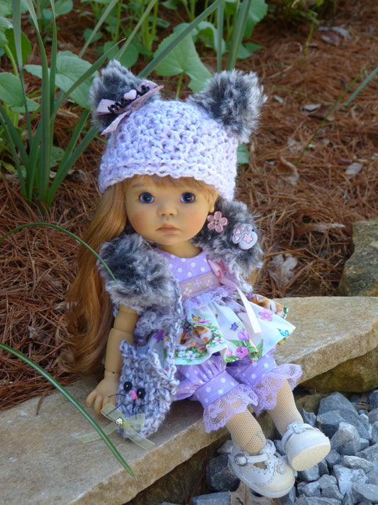 Spring Kitten Outfit Handmade to fit 11 Inch Dumpling Meadowdoll