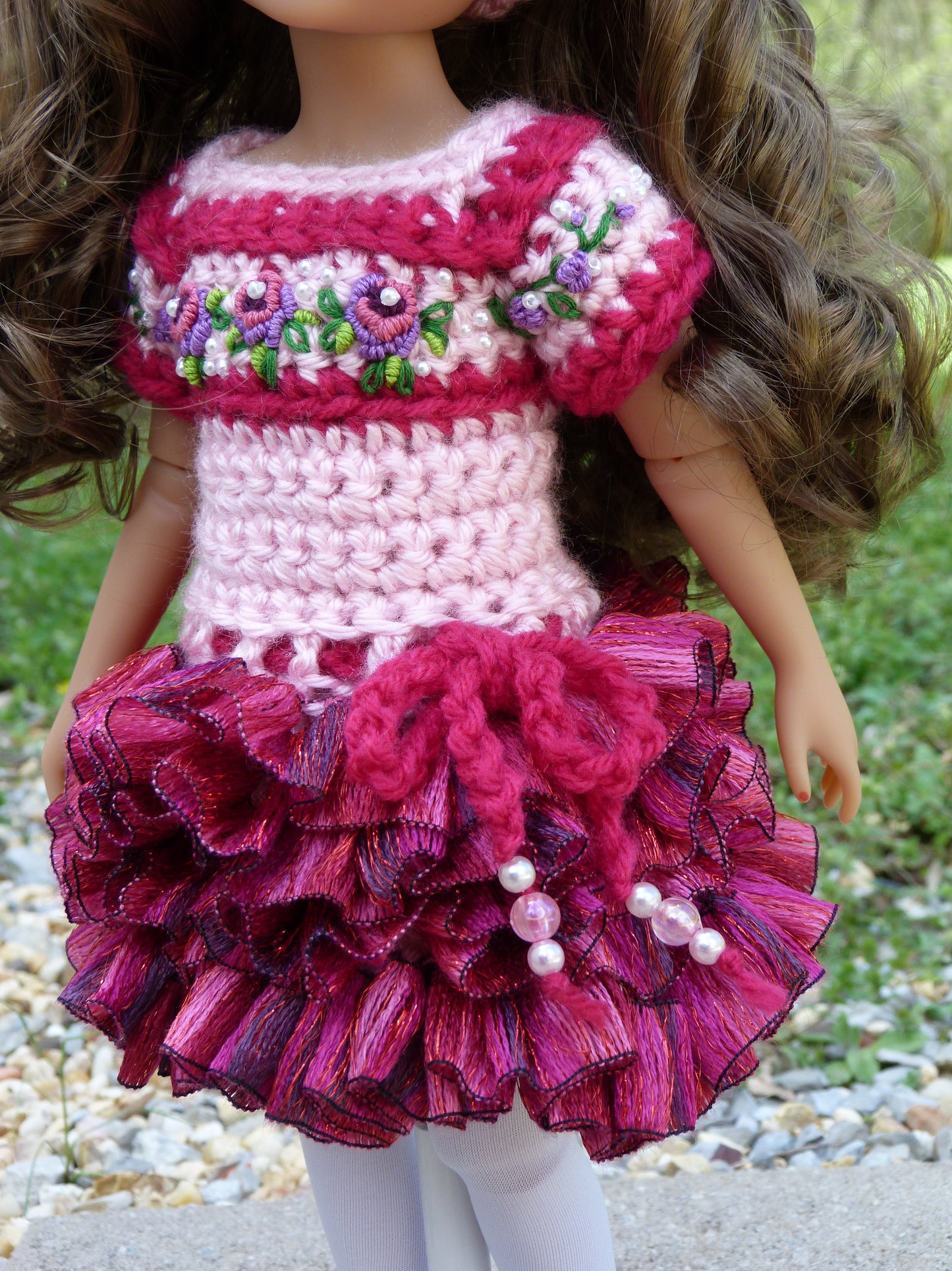 Spring Rose Outfit Handmade to fit 14.5 Inch Ruby Red Fashion Friends Doll