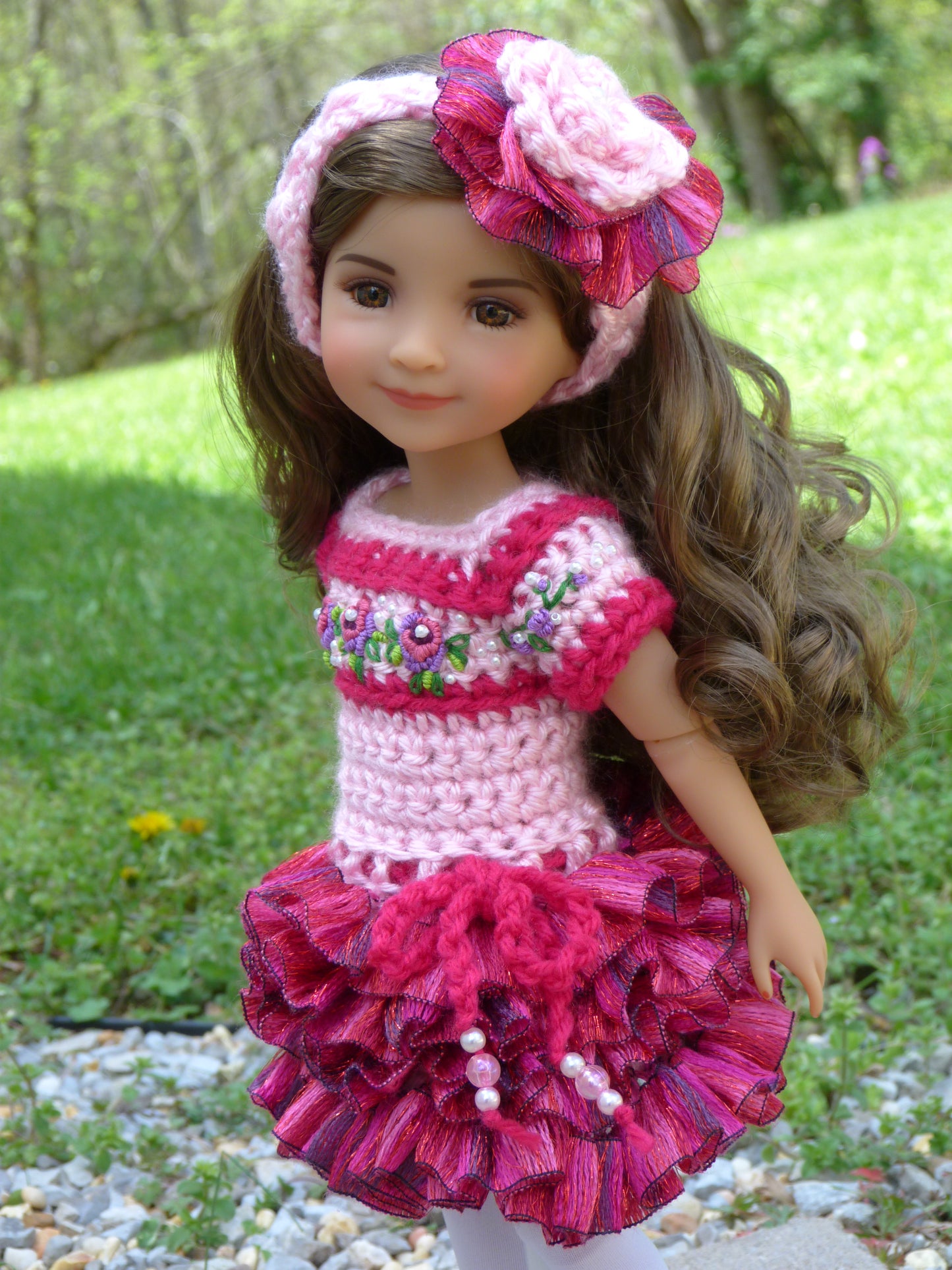 Spring Rose Outfit Handmade to fit 14.5 Inch Ruby Red Fashion Friends Doll