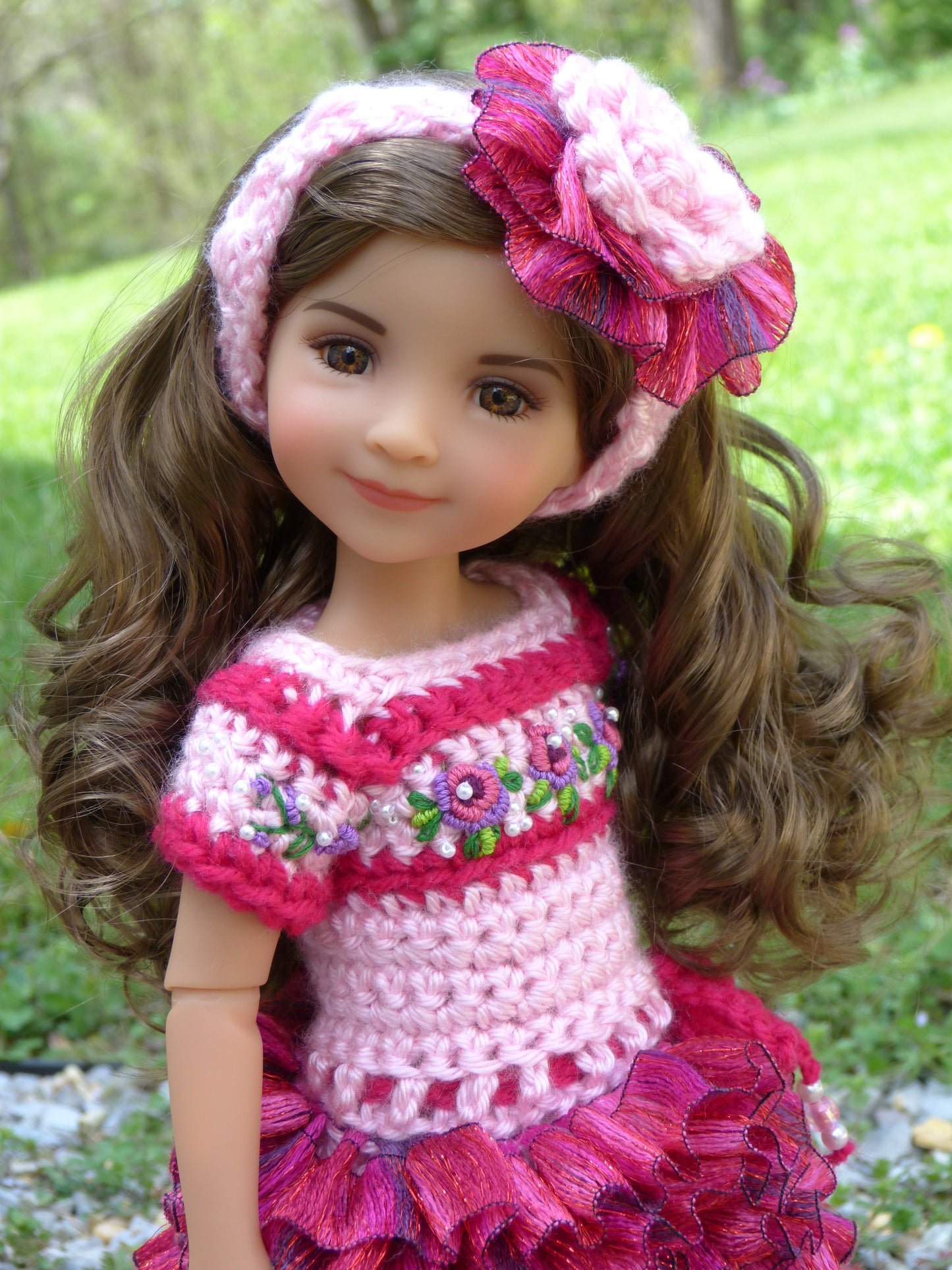 Spring Rose Outfit Handmade to fit 14.5 Inch Ruby Red Fashion Friends Doll
