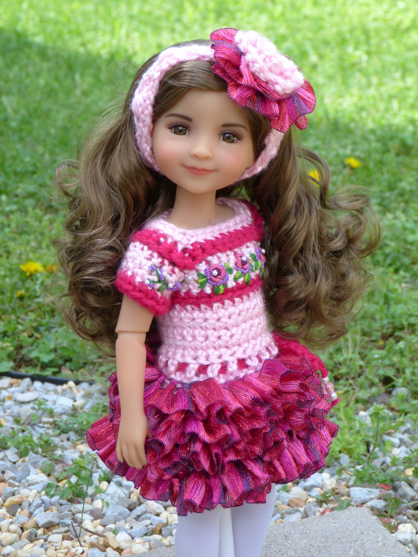 Spring Rose Outfit Handmade to fit 14.5 Inch Ruby Red Fashion Friends Doll