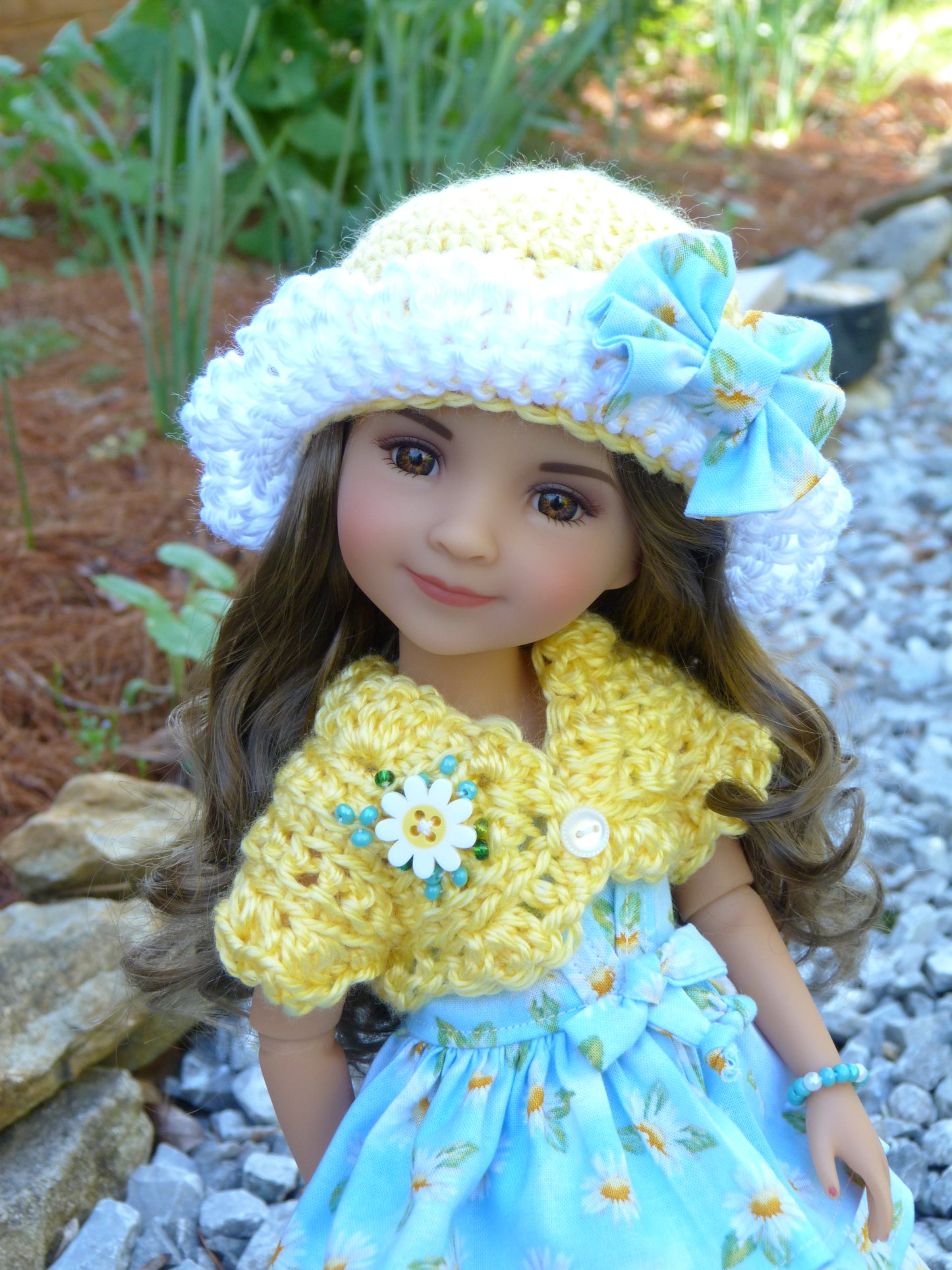 Spring Daisy Outfit Handmade to fit 14.5 Inch Ruby Red Fashion Friends Doll