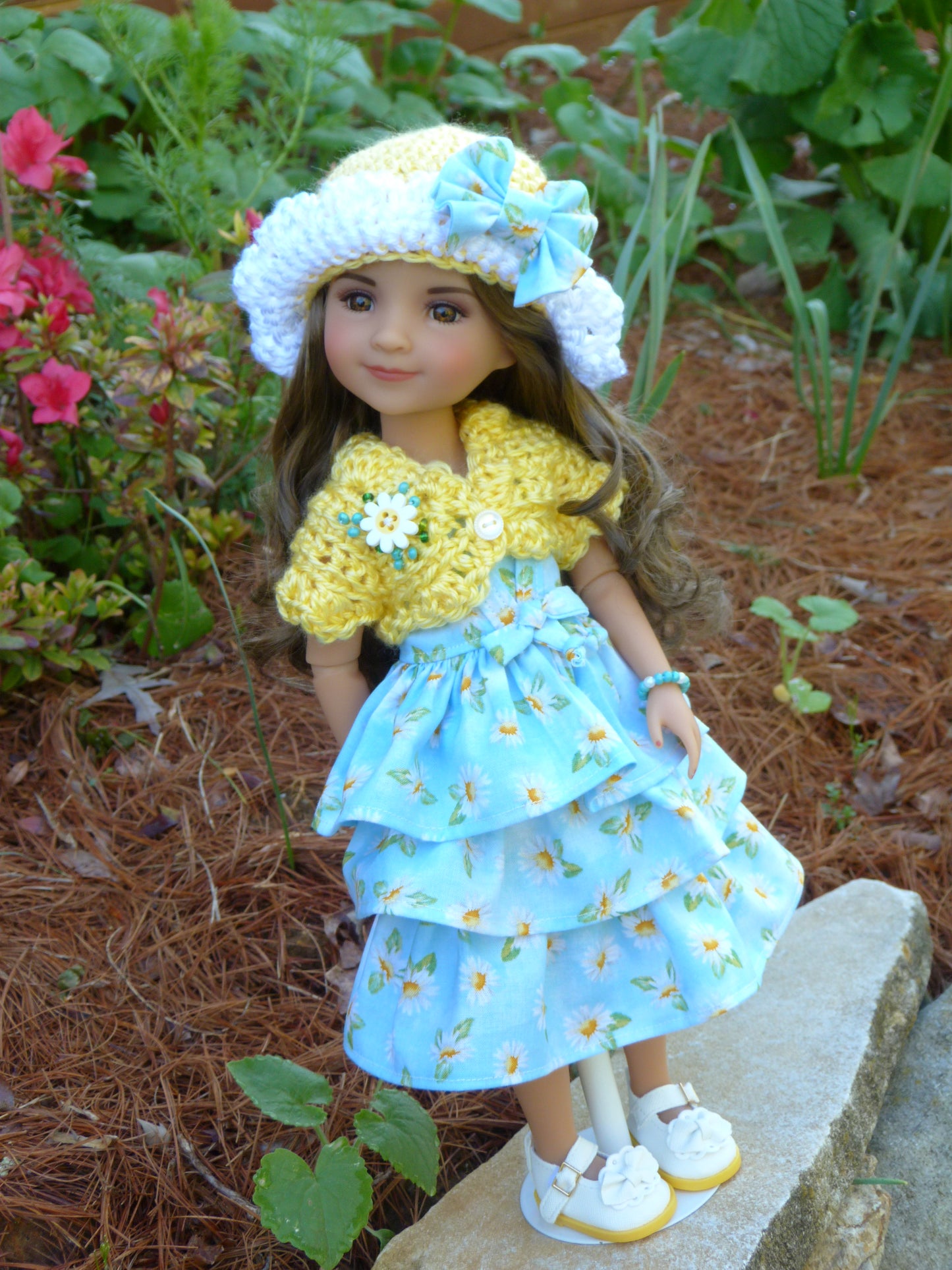 Spring Daisy Outfit Handmade to fit 14.5 Inch Ruby Red Fashion Friends Doll
