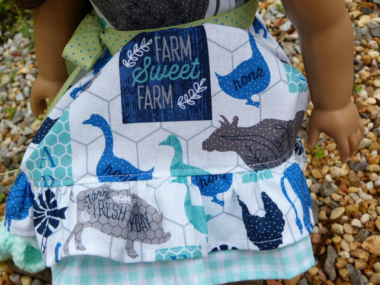 "Farm Sweet Farm" Outfit for 18 Inch Doll