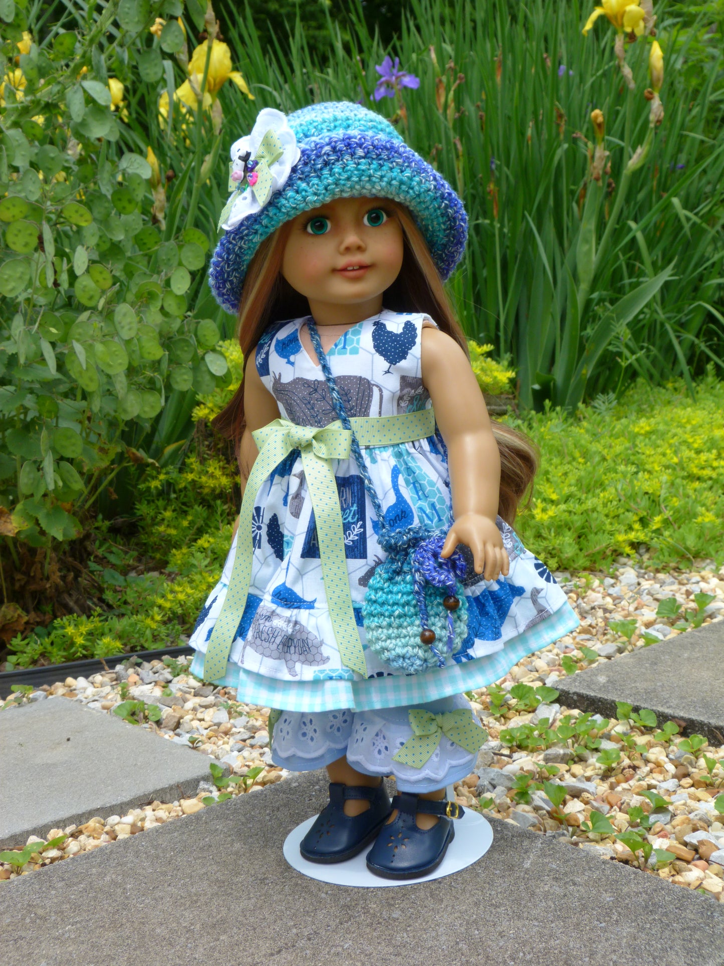 "Farm Sweet Farm" Outfit for 18 Inch Doll