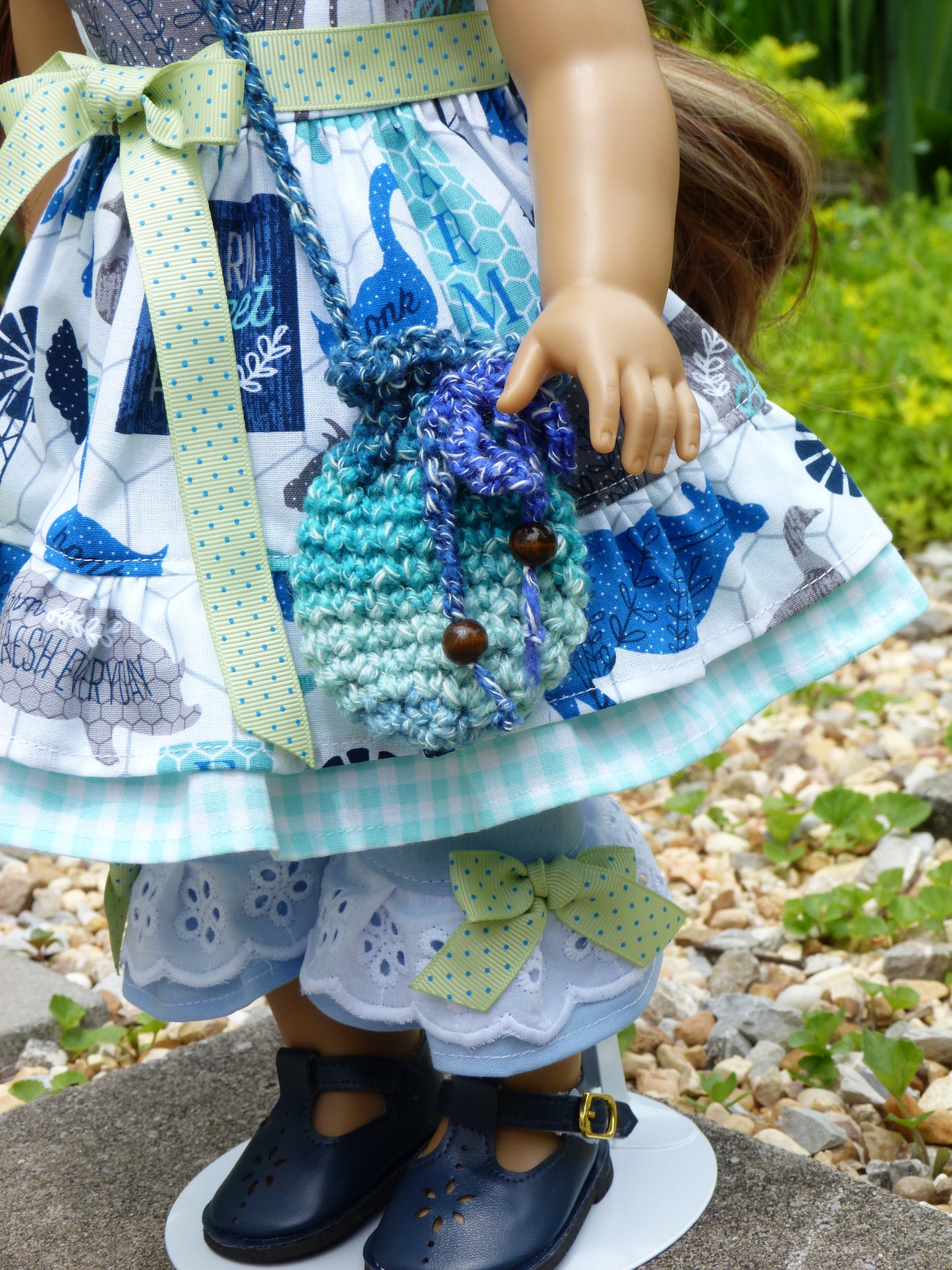 "Farm Sweet Farm" Outfit for 18 Inch Doll
