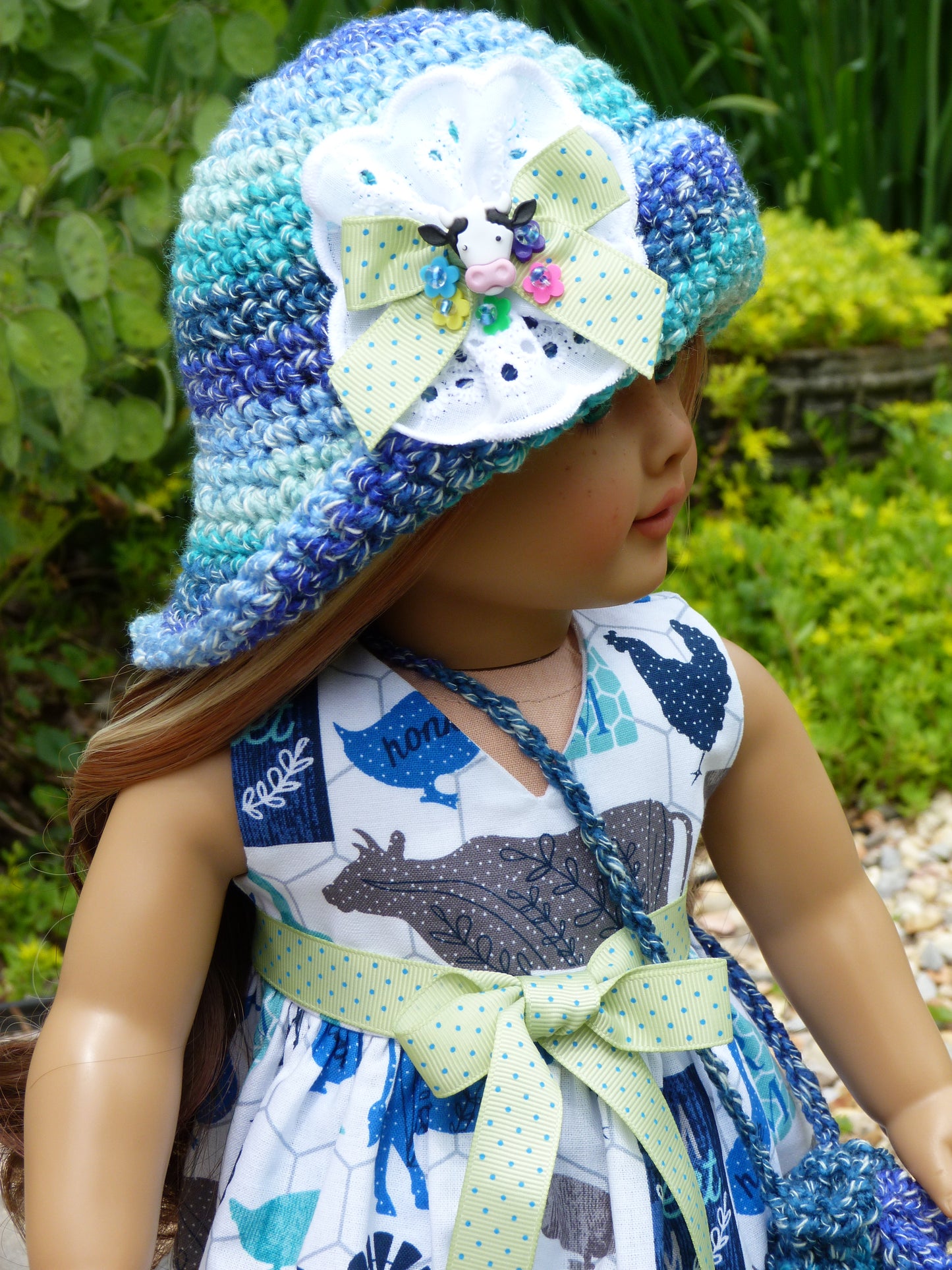 "Farm Sweet Farm" Outfit for 18 Inch Doll
