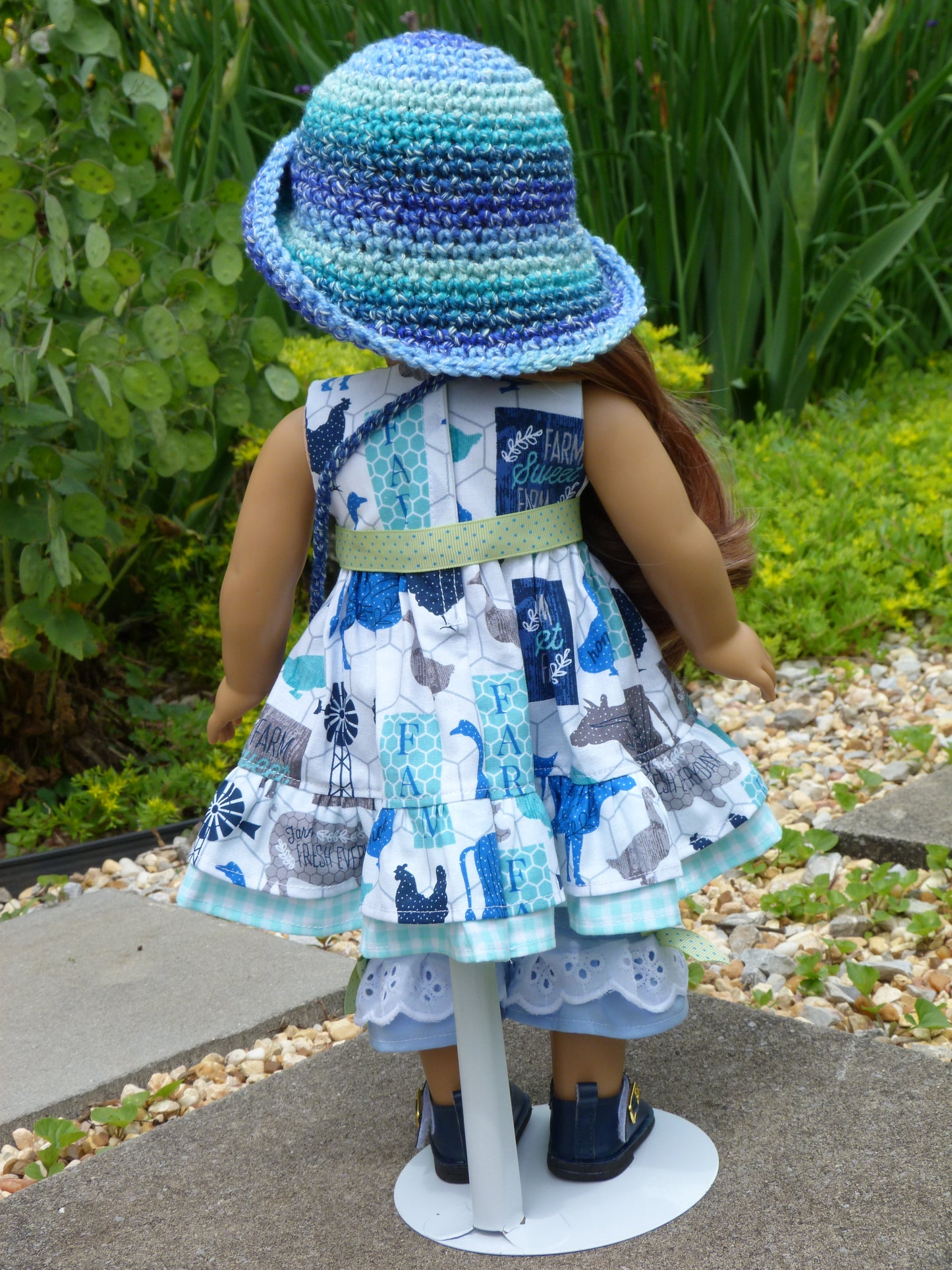 "Farm Sweet Farm" Outfit for 18 Inch Doll