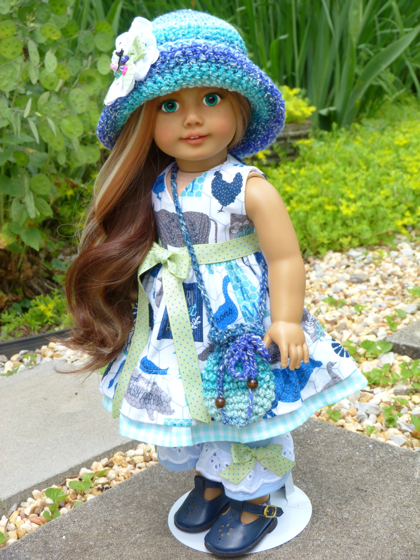 "Farm Sweet Farm" Outfit for 18 Inch Doll