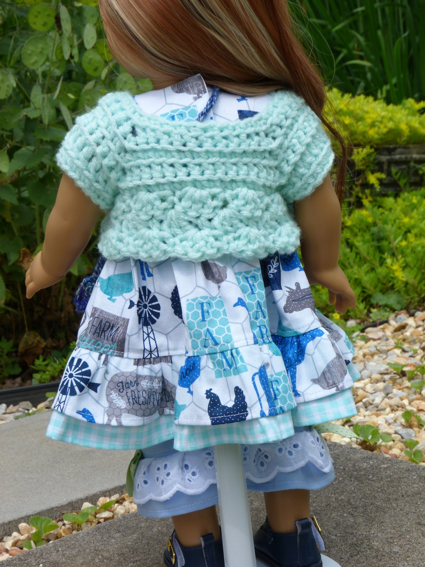 "Farm Sweet Farm" Outfit for 18 Inch Doll