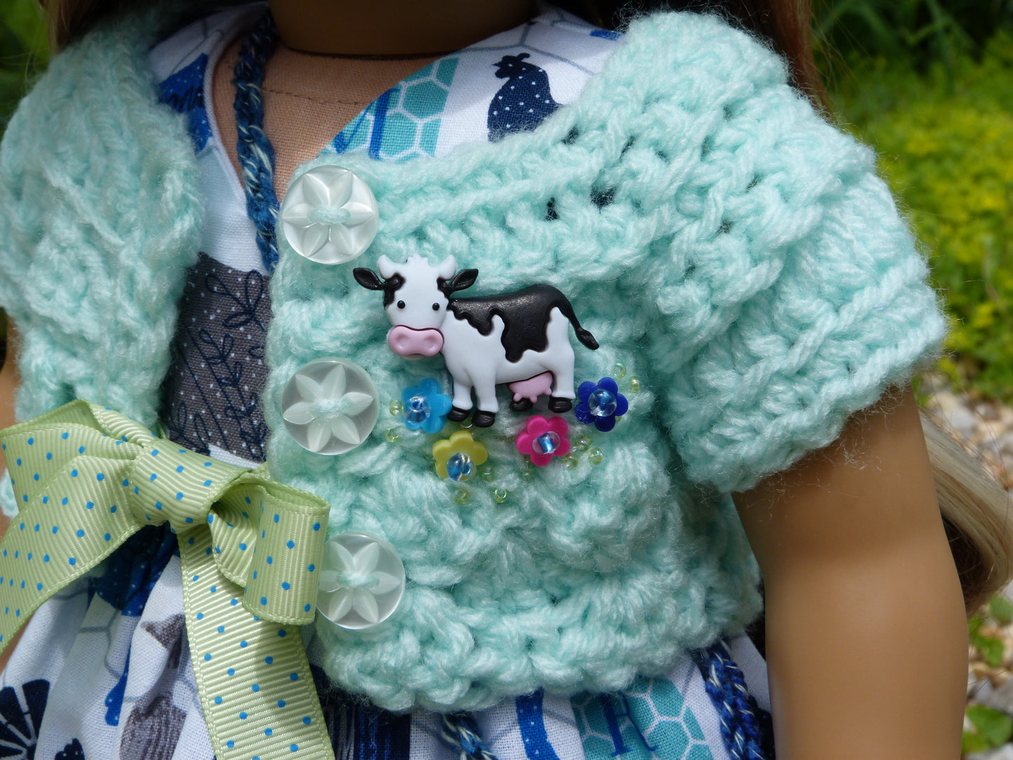 "Farm Sweet Farm" Outfit for 18 Inch Doll