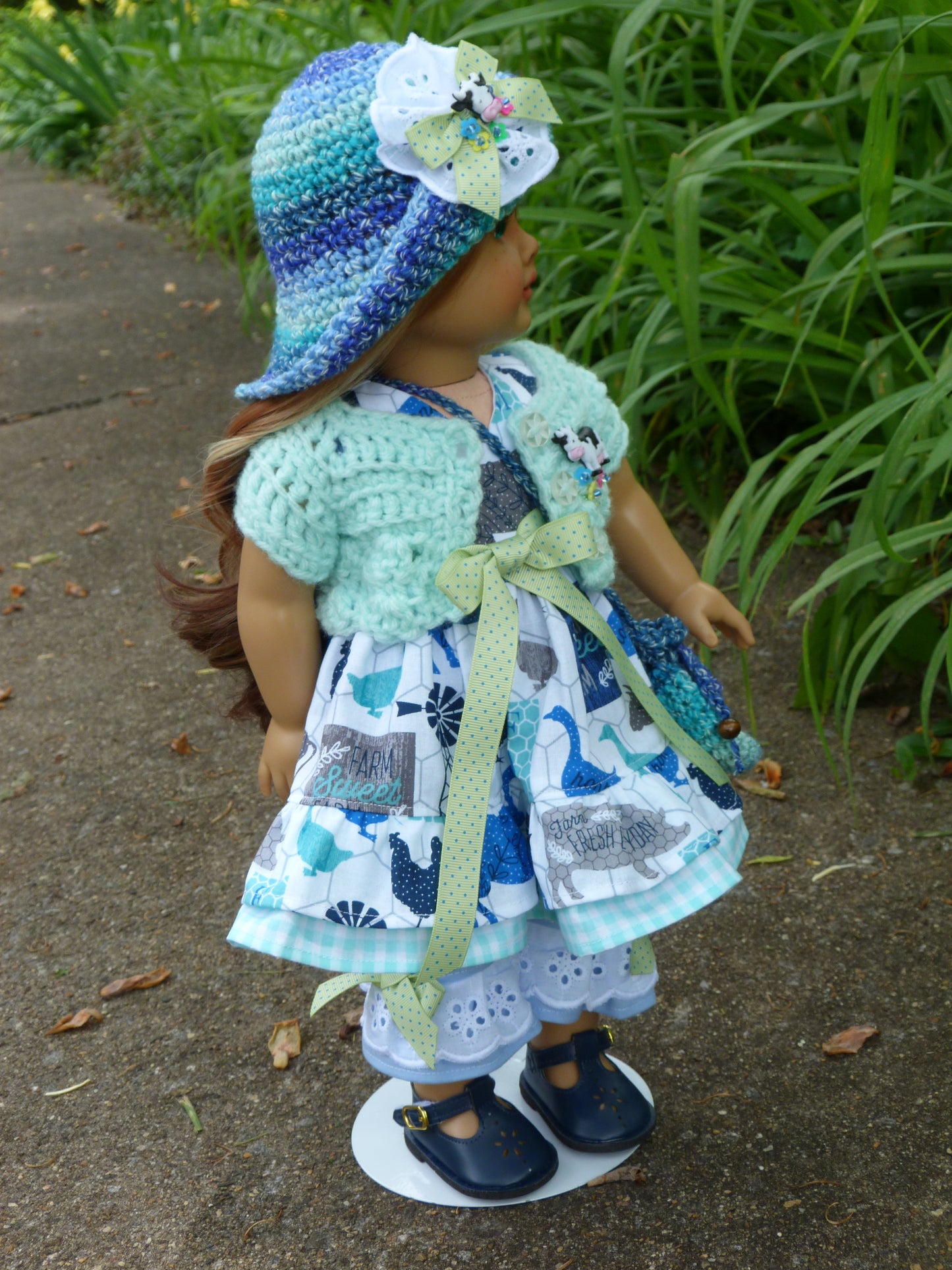 "Farm Sweet Farm" Outfit for 18 Inch Doll