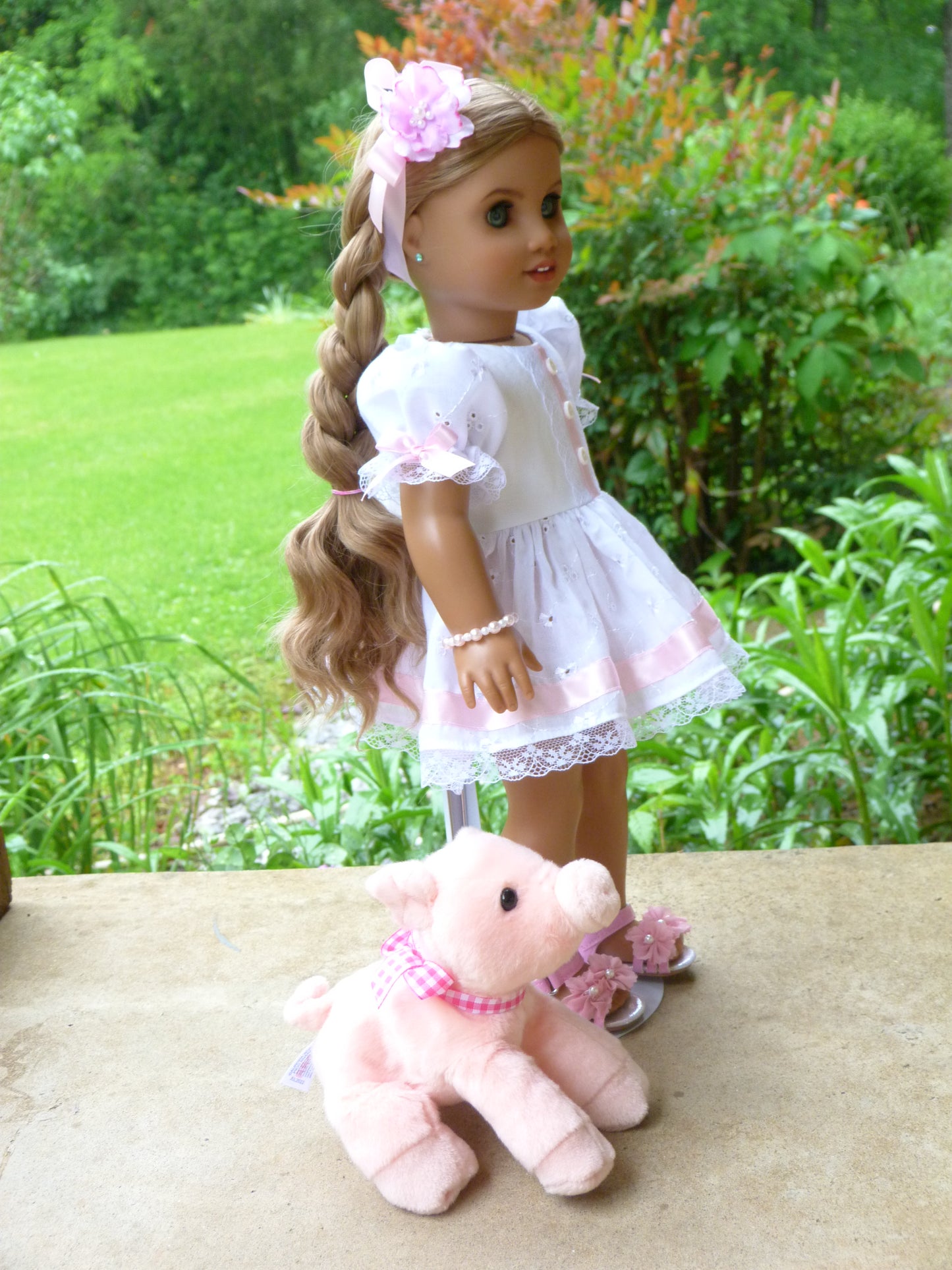 Spring Piglet Ensemble for 18 Inch American Doll