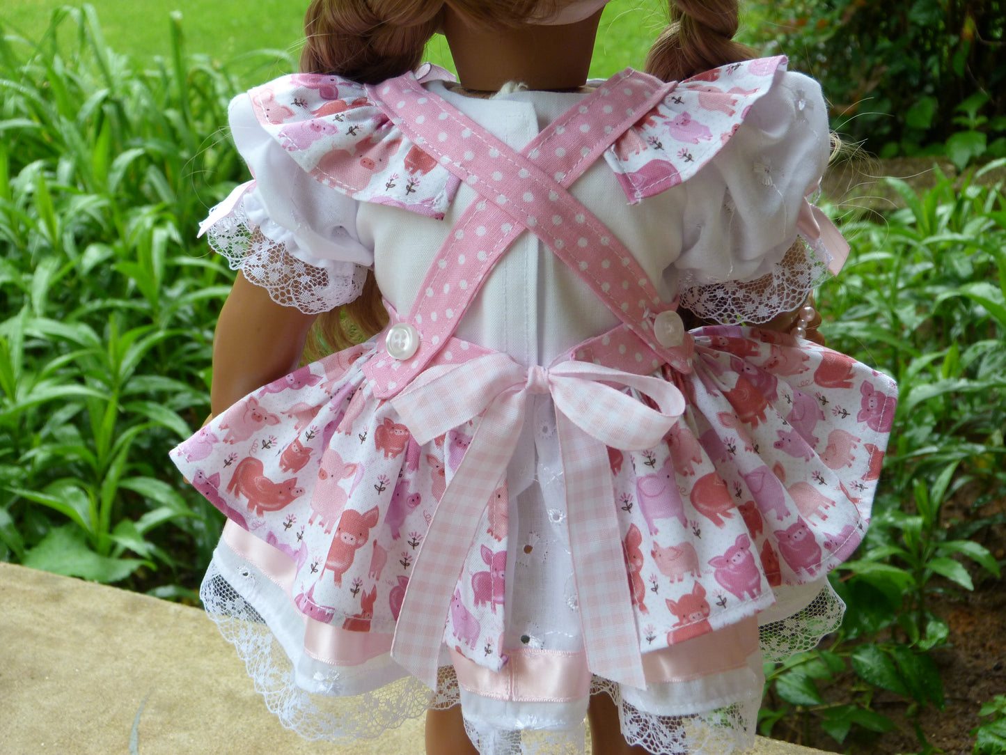 Spring Piglet Ensemble for 18 Inch American Doll