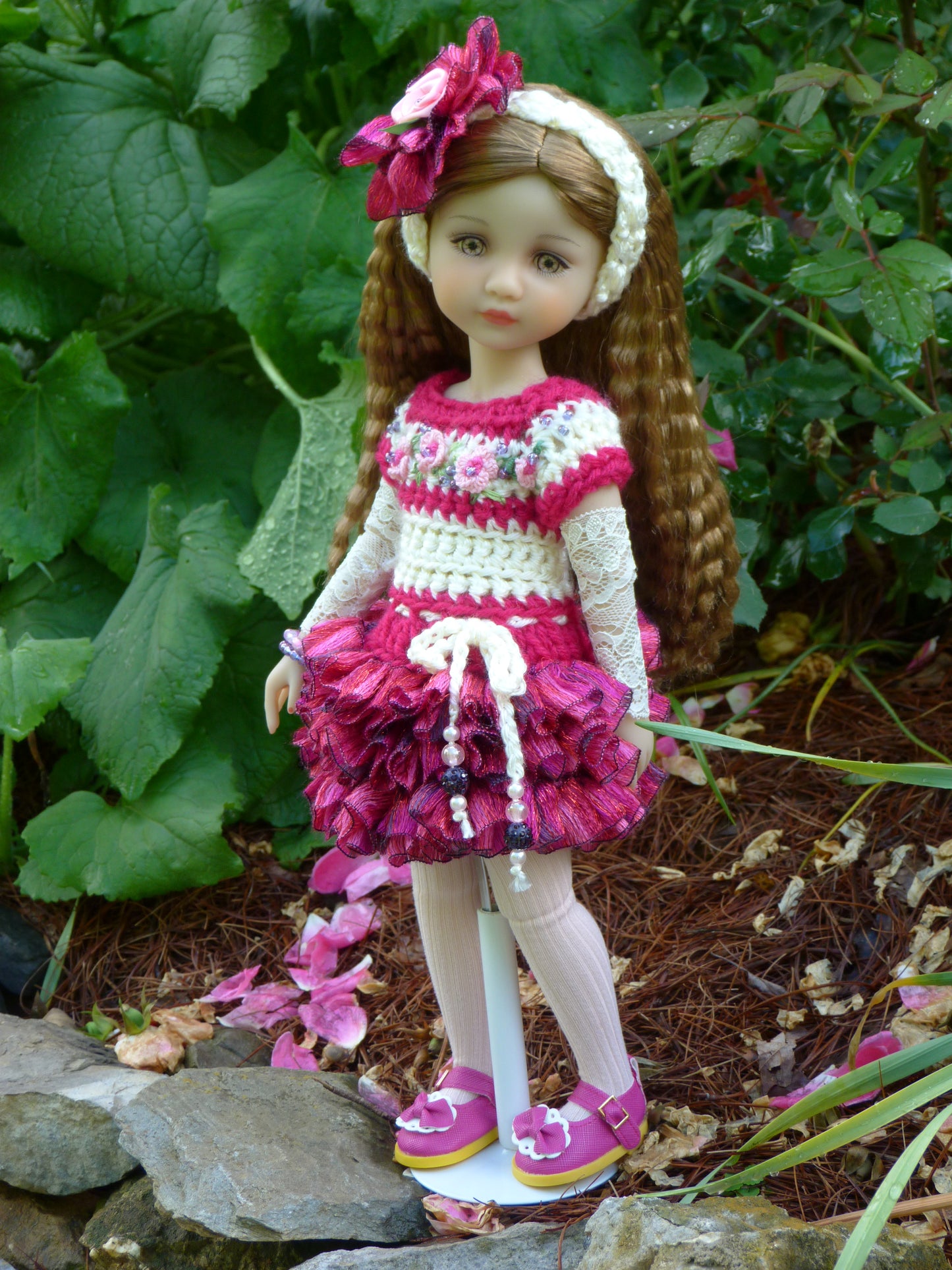 Spring Rose Outfit Handmade to fit 14.5 Inch Ruby Red Fashion Friends Doll