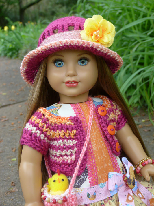 Spring Chicken Outfit for 18 Inch Doll