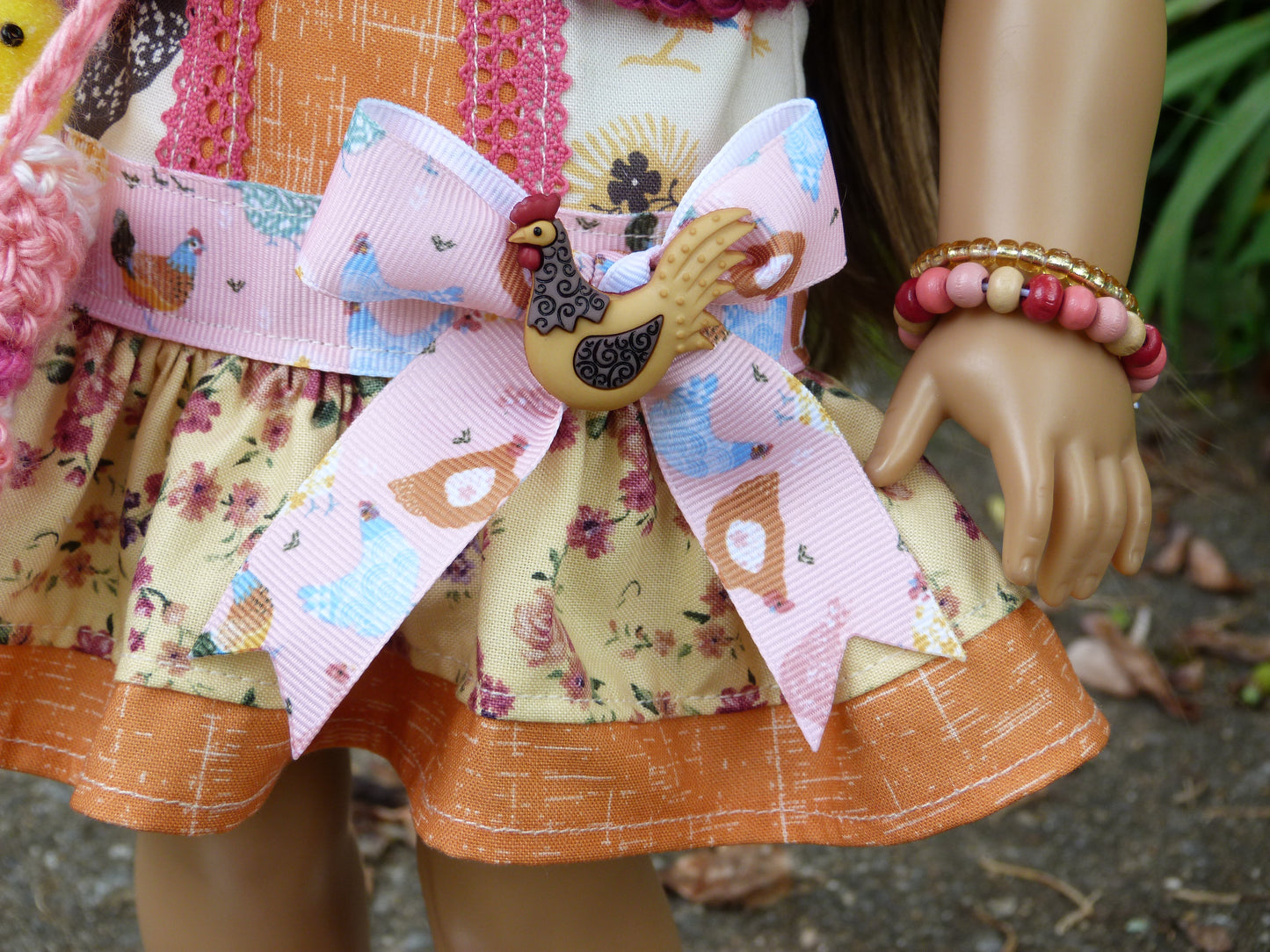 Spring Chicken Outfit for 18 Inch Doll