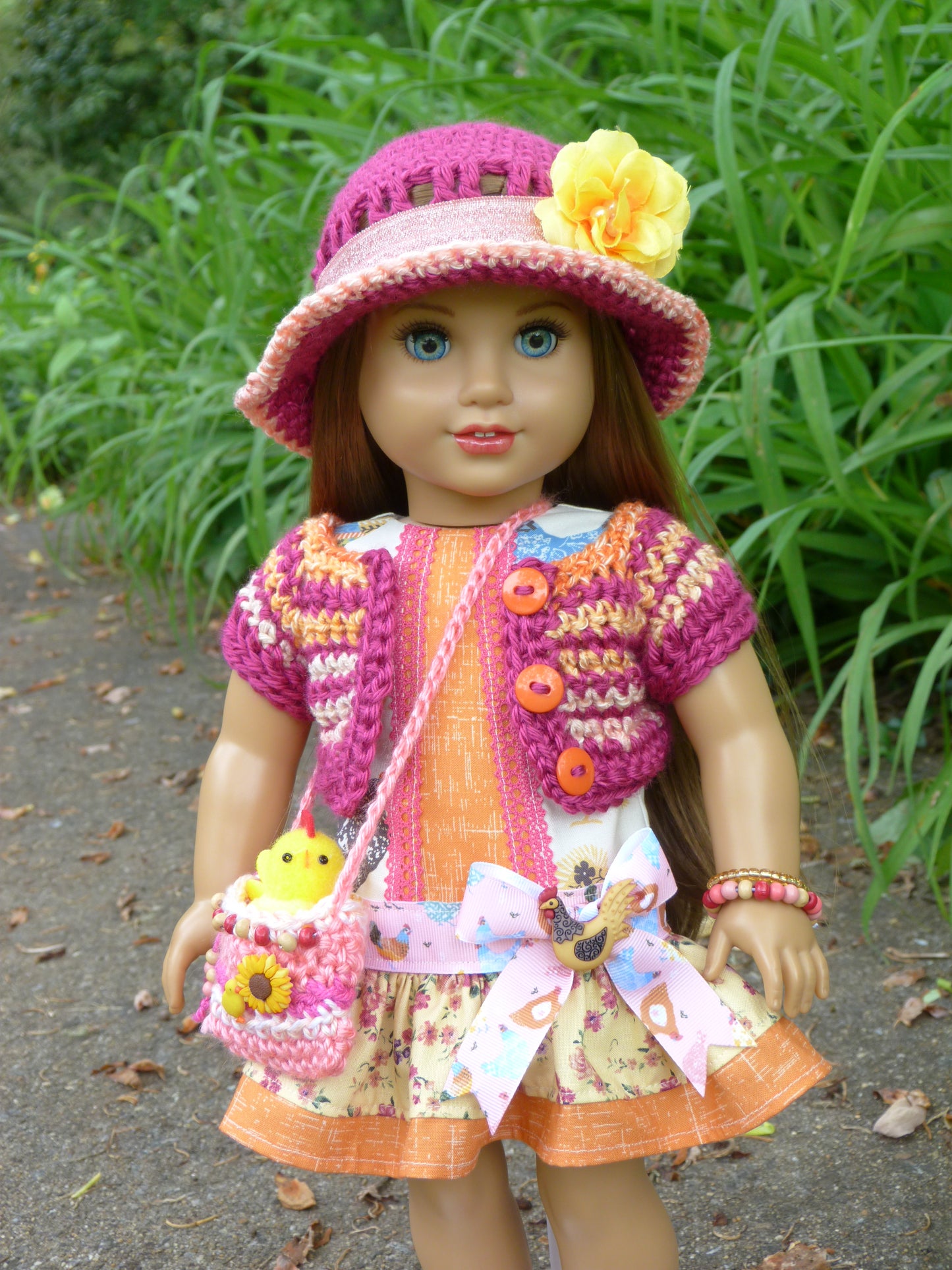 Spring Chicken Outfit for 18 Inch Doll