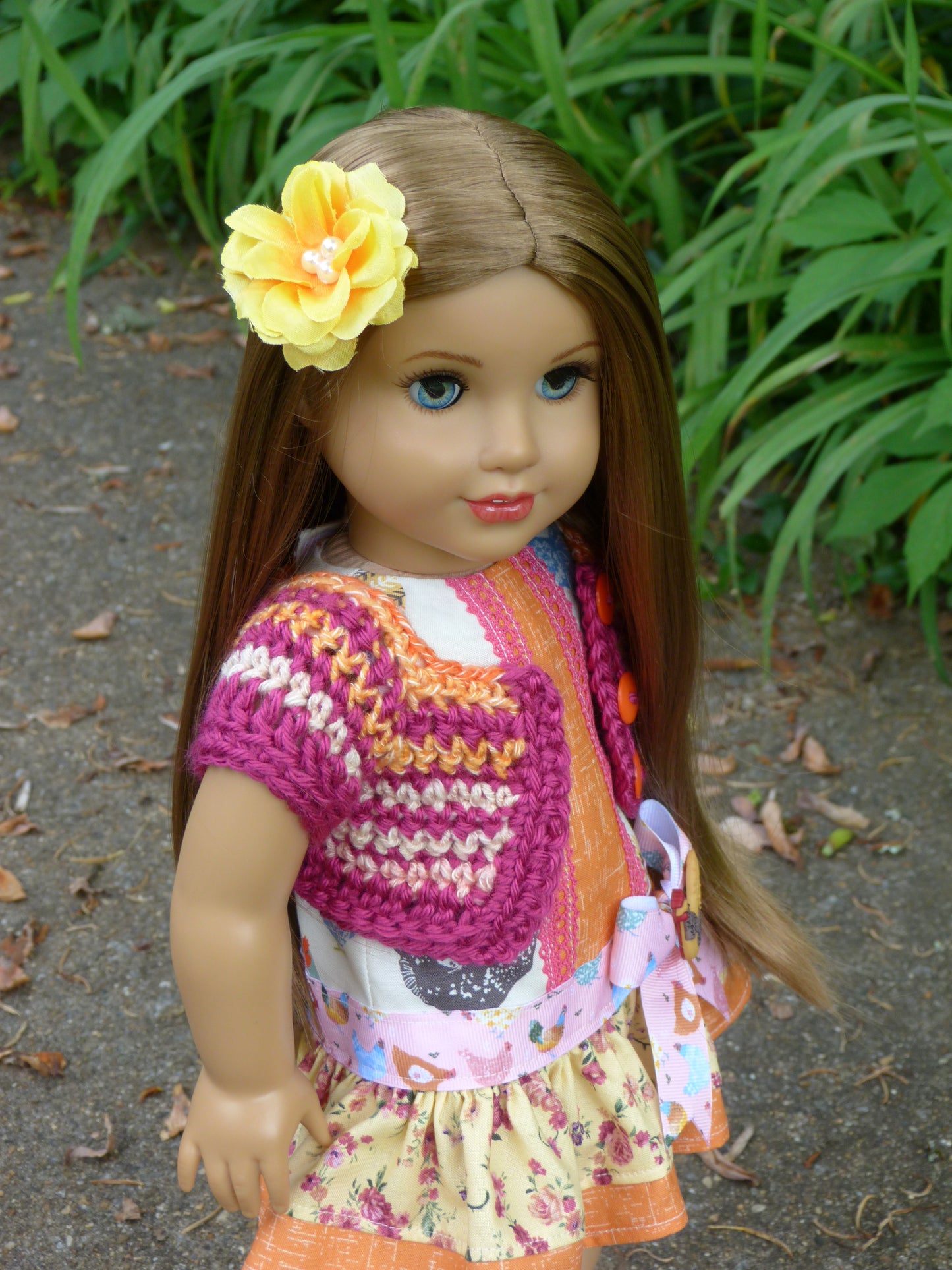 Spring Chicken Outfit for 18 Inch Doll