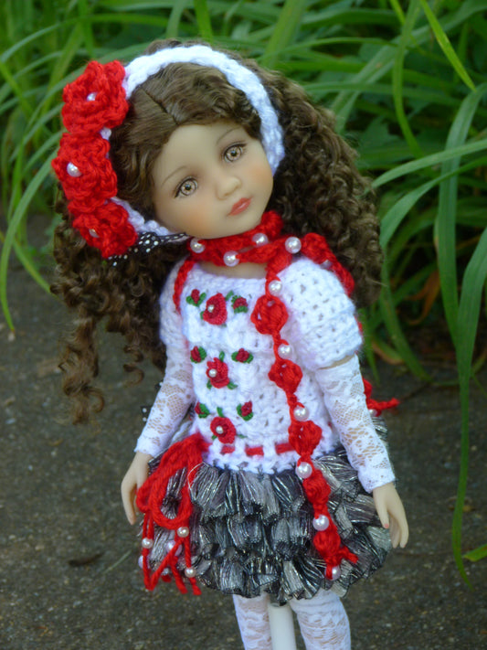 Rambling Rose Outfit Handmade to fit 14.5 Inch Ruby Red Fashion Friends Doll