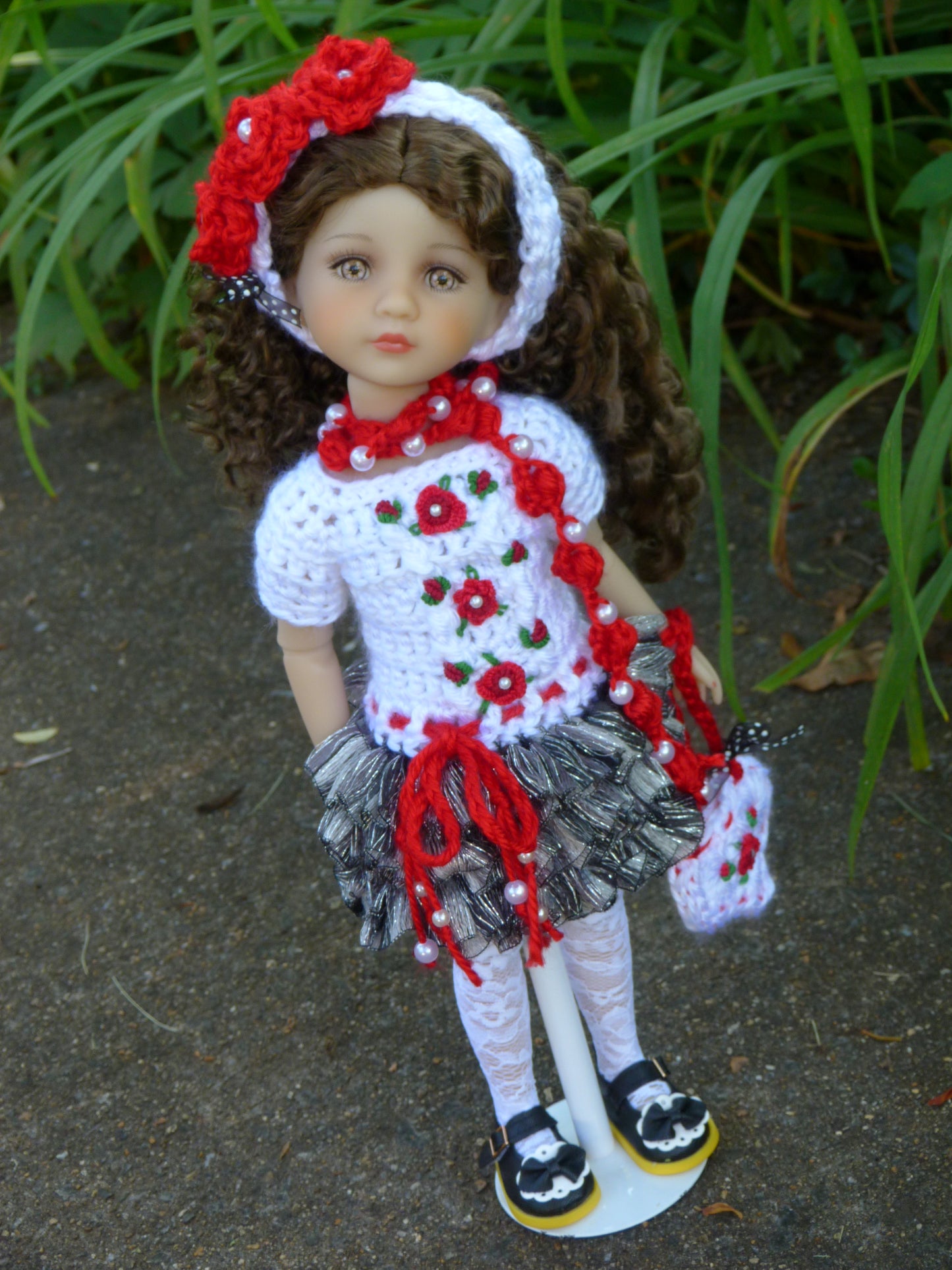 Rambling Rose Outfit Handmade to fit 14.5 Inch Ruby Red Fashion Friends Doll