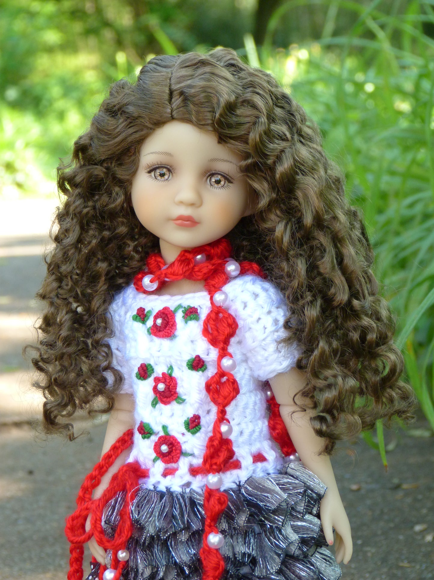 Rambling Rose Outfit Handmade to fit 14.5 Inch Ruby Red Fashion Friends Doll