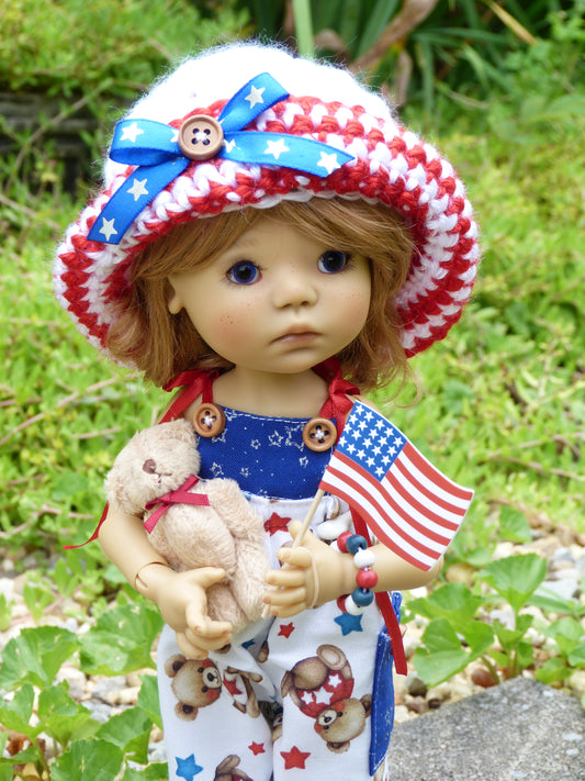 Patriotic Outfit Handmade to fit 11 Inch Dumpling Meadowdoll