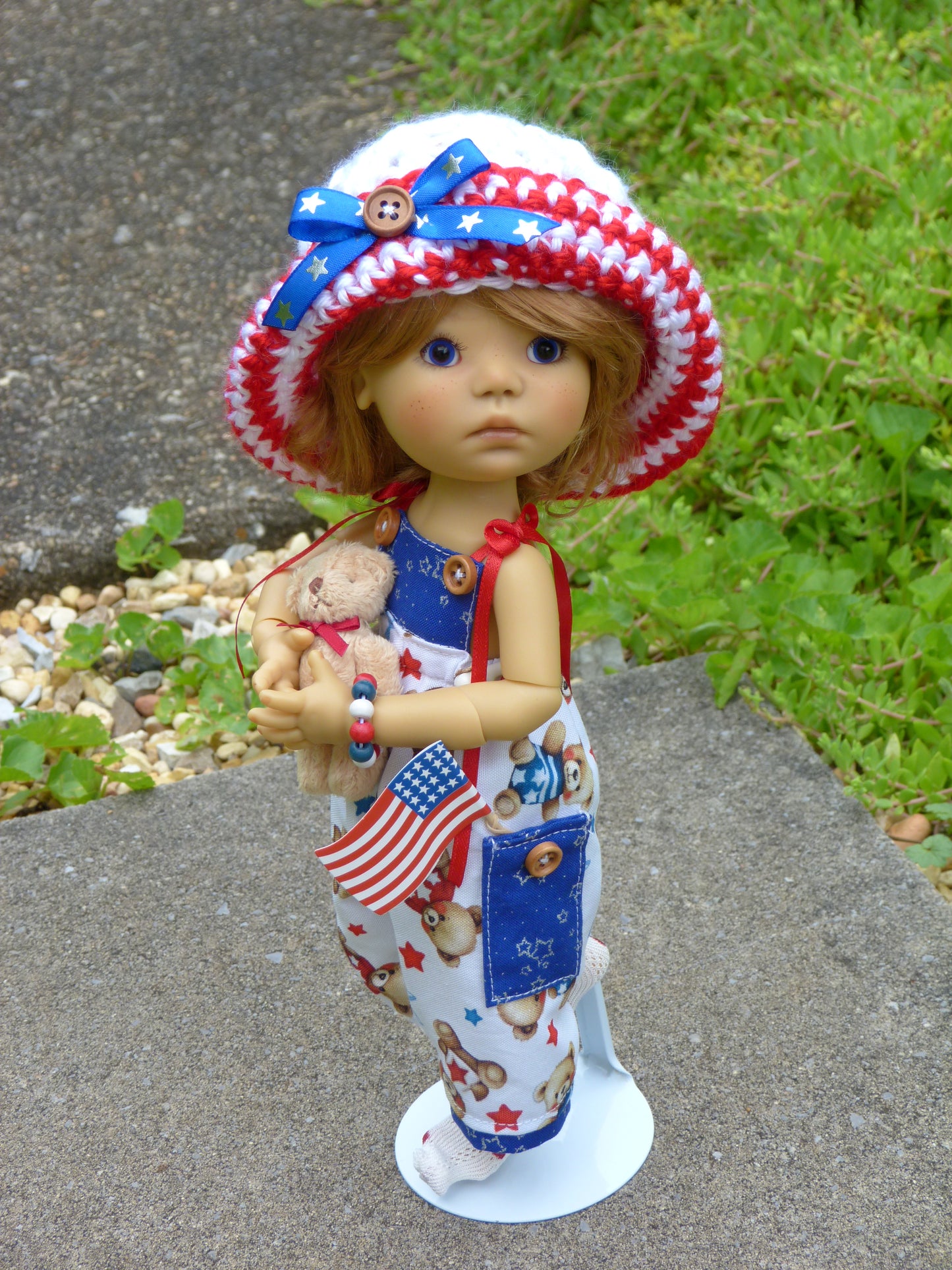 Patriotic Outfit Handmade to fit 11 Inch Dumpling Meadowdoll