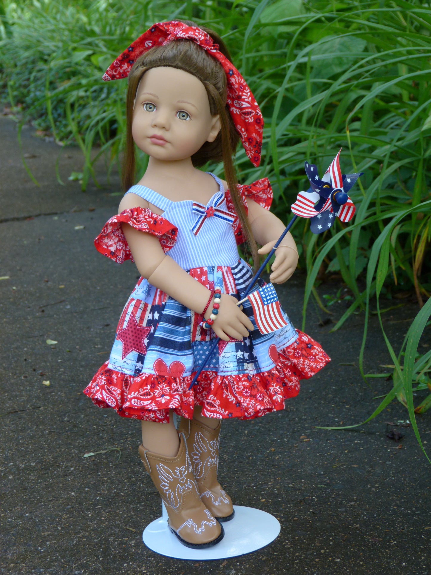 Independence Day - Patriotic Outfit Handmade to fit 19.5 Inch Happy Kidz Doll