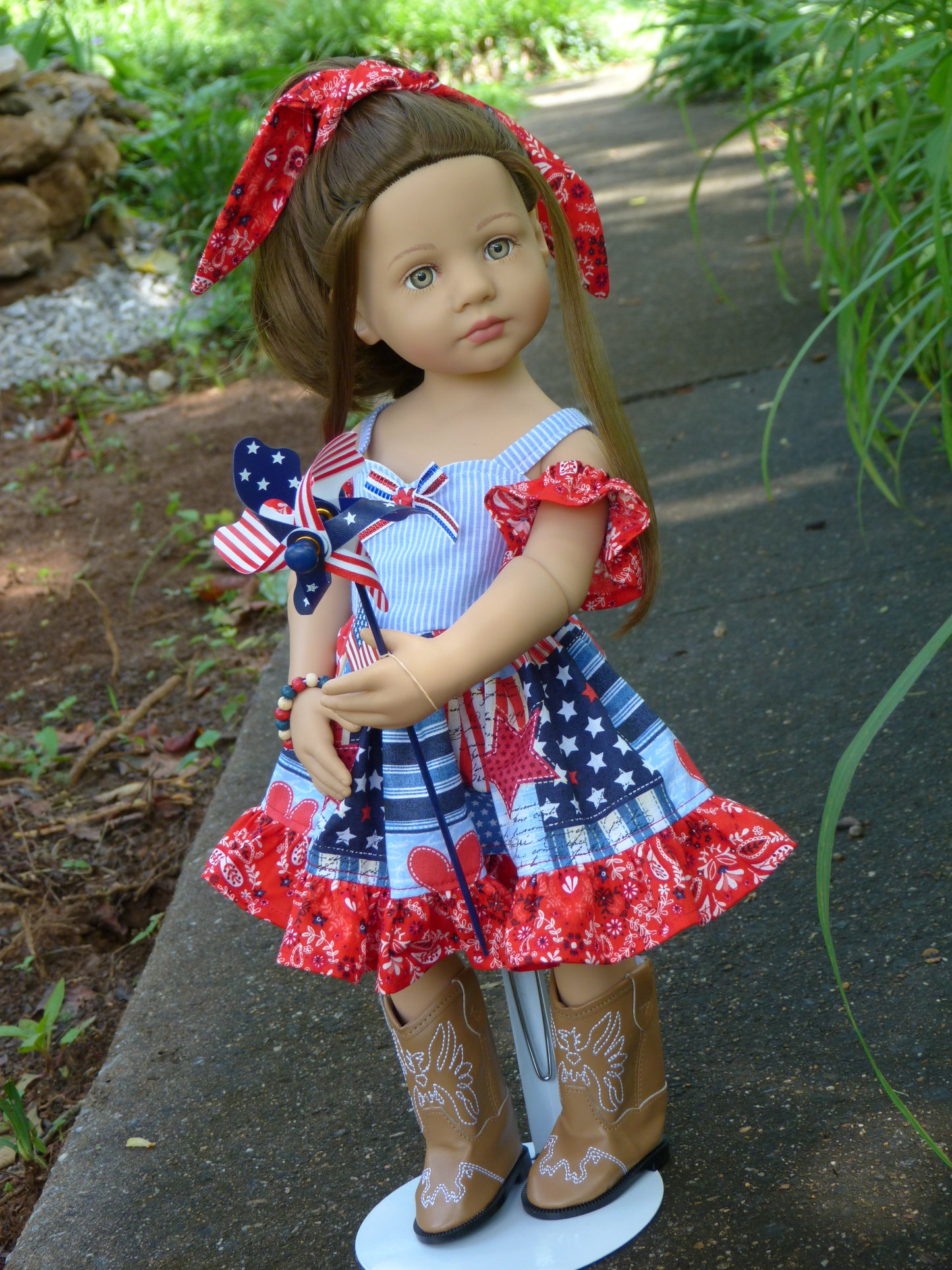Independence Day - Patriotic Outfit Handmade to fit 19.5 Inch Happy Kidz Doll