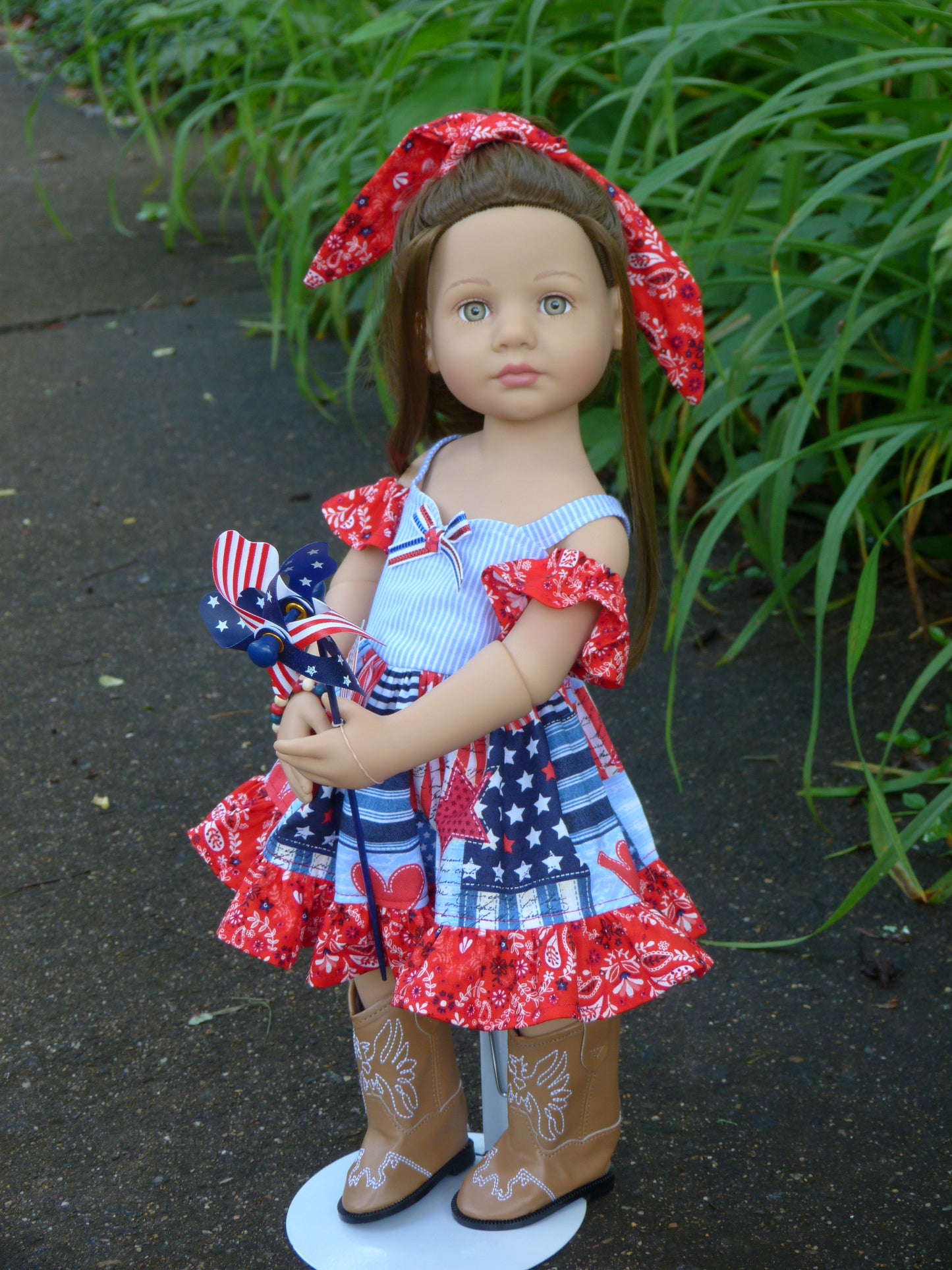 Independence Day - Patriotic Outfit Handmade to fit 19.5 Inch Happy Kidz Doll