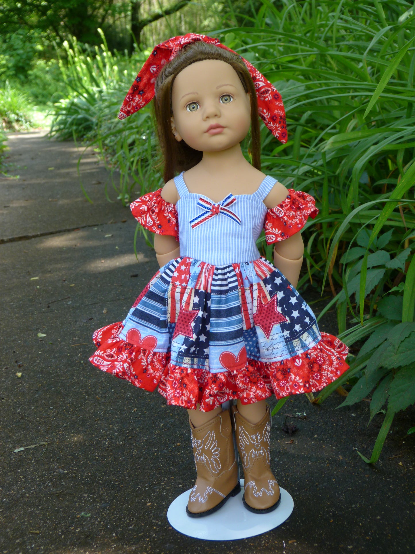 Independence Day - Patriotic Outfit Handmade to fit 19.5 Inch Happy Kidz Doll