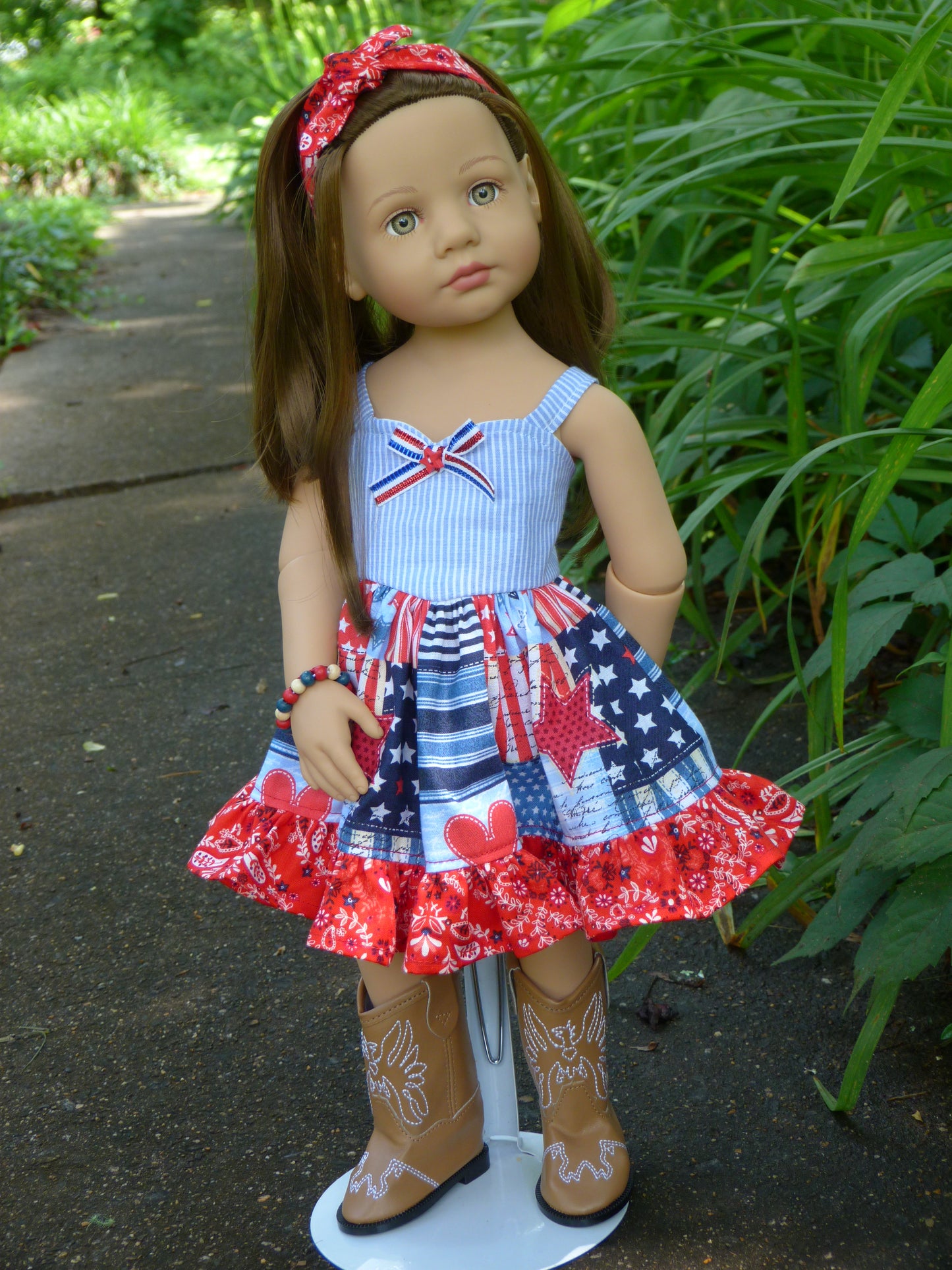 Independence Day - Patriotic Outfit Handmade to fit 19.5 Inch Happy Kidz Doll
