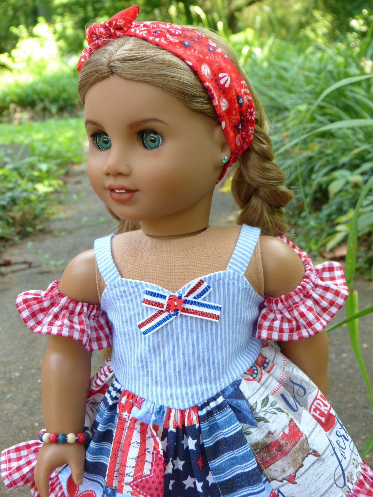 Independence Day - Patriotic Outfit Handmade to fit 18 Inch American Doll