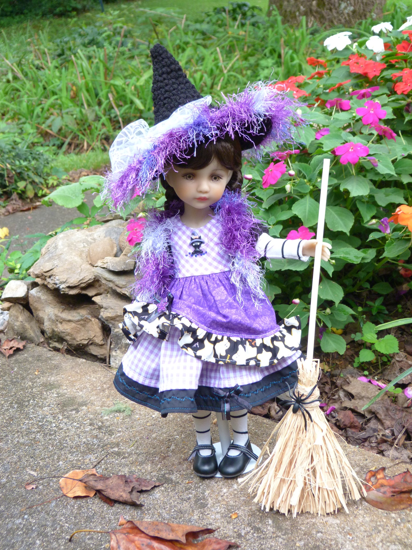 Ghostly Halloween Witch Outfit Handmade to fit Ruby Red Fashion Friends Doll