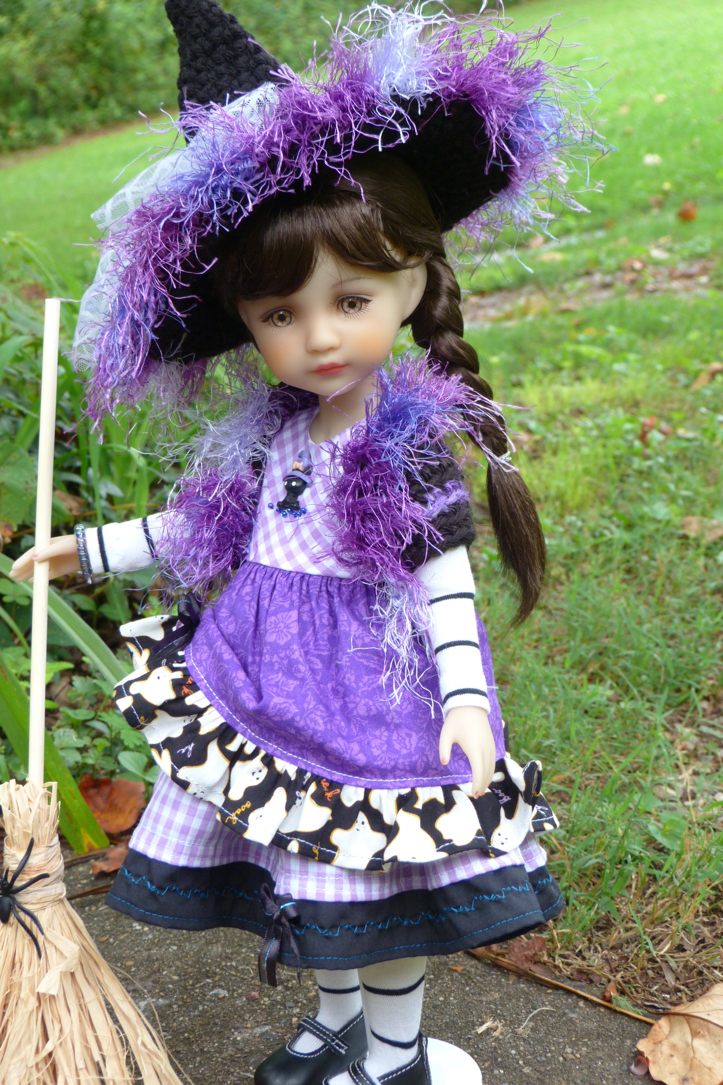 Ghostly Halloween Witch Outfit Handmade to fit Ruby Red Fashion Friends Doll