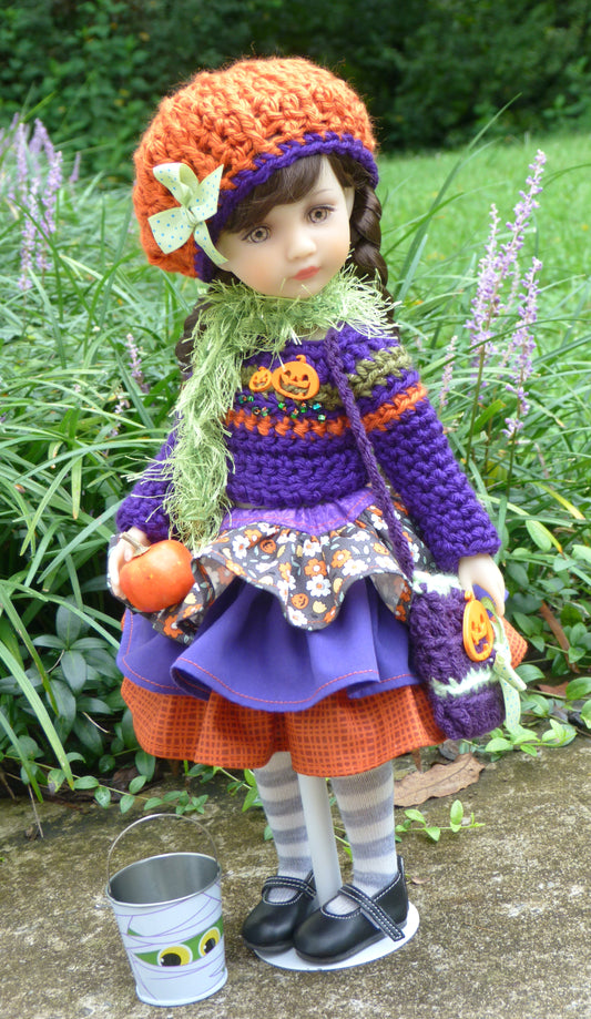 Jack-o'-lantern Halloween Outfit Handmade to fit Ruby Red Fashion Friends Doll