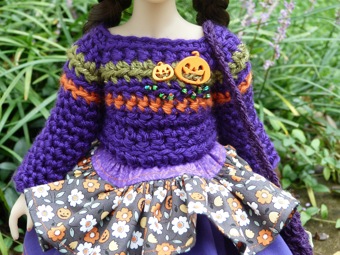 Jack-o'-lantern Halloween Outfit Handmade to fit Ruby Red Fashion Friends Doll
