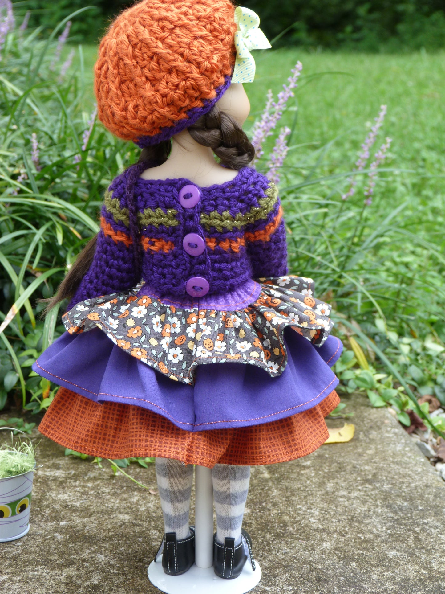 Jack-o'-lantern Halloween Outfit Handmade to fit Ruby Red Fashion Friends Doll