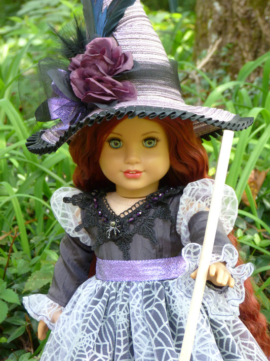 Glow-in-the-Dark Halloween Witch Outfit for 18 Inch Doll