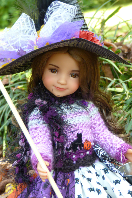 Spooky Halloween Witch Outfit Handmade to fit Ruby Red Fashion Friends Doll