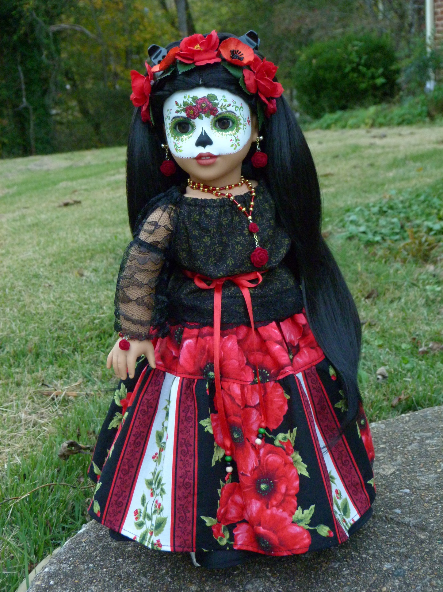 OOAK Day of the Dead American Girl Doll - Esmeralda