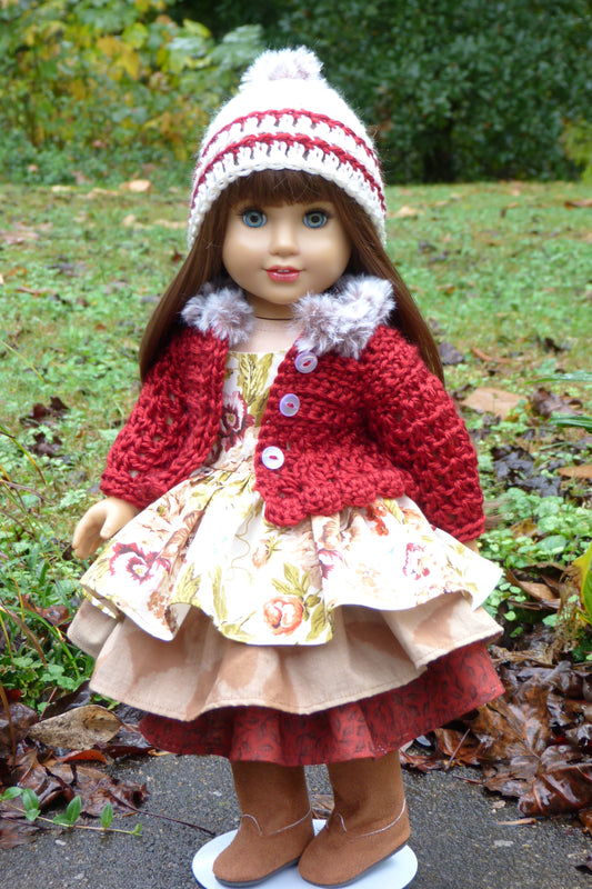 Autumn Outfit Handmade to fit 18 Inch American Doll