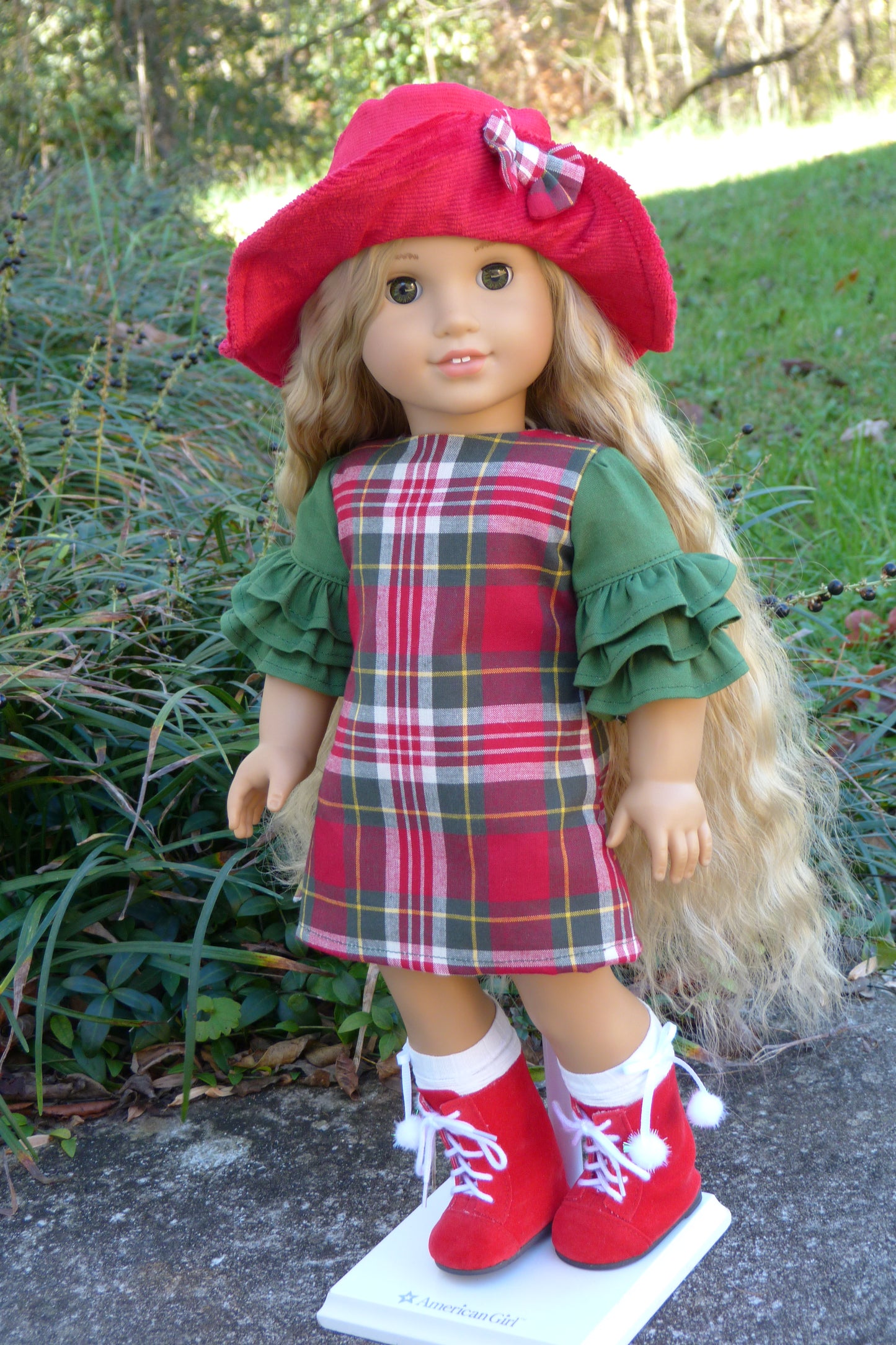 Christmas Outfit Handmade to fit 18 Inch American Doll