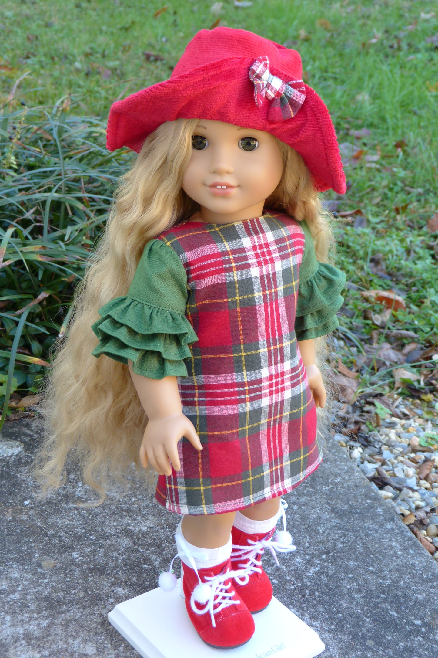 Christmas Outfit Handmade to fit 18 Inch American Doll