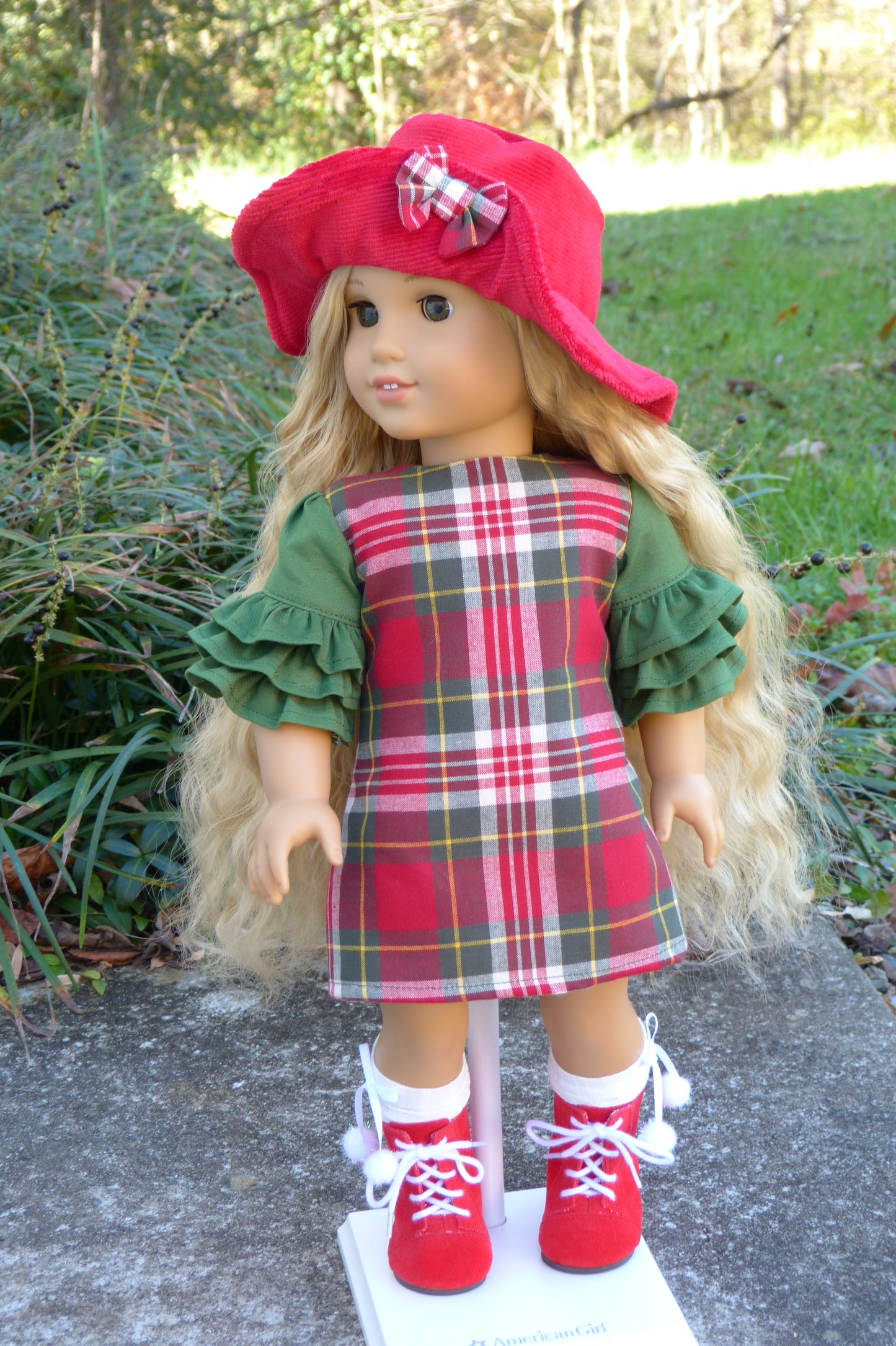 Christmas Outfit Handmade to fit 18 Inch American Doll