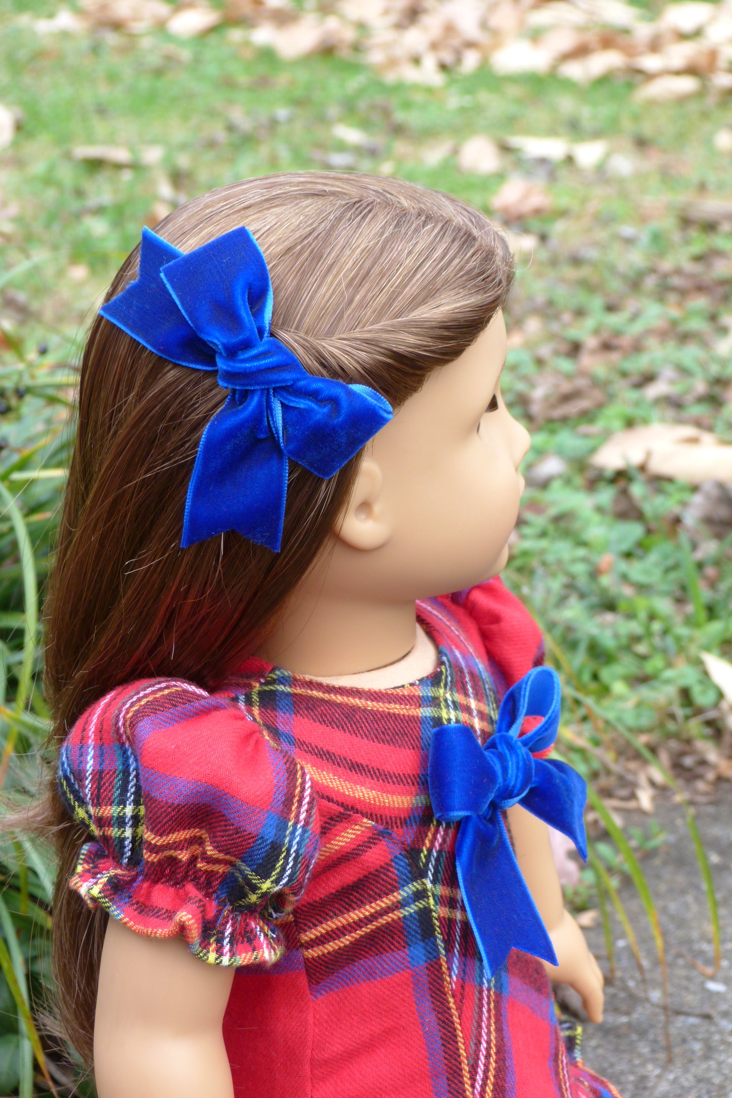 Plaid Holiday Outfit Handmade to fit 18 Inch American Doll